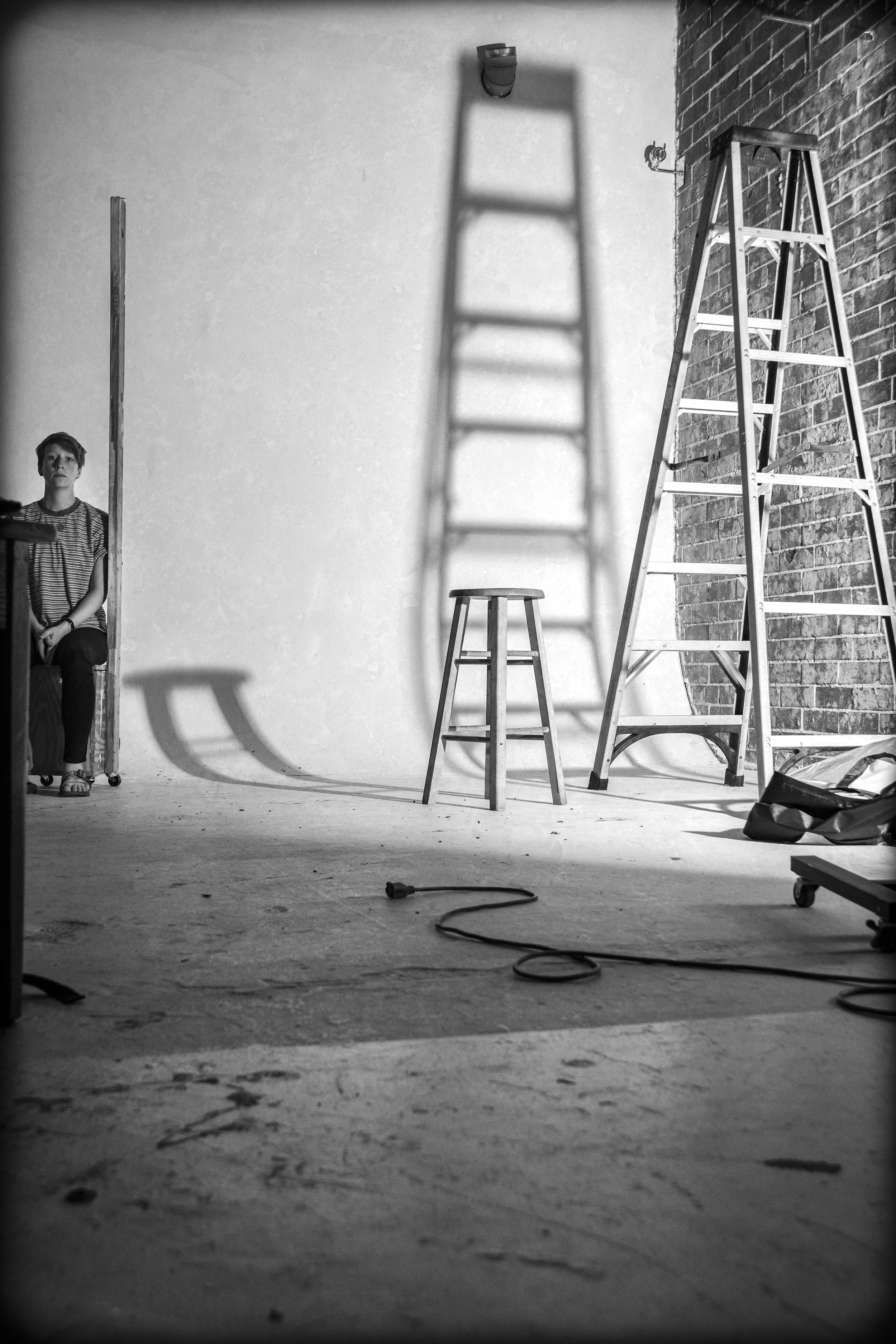 self-portrait with verticals