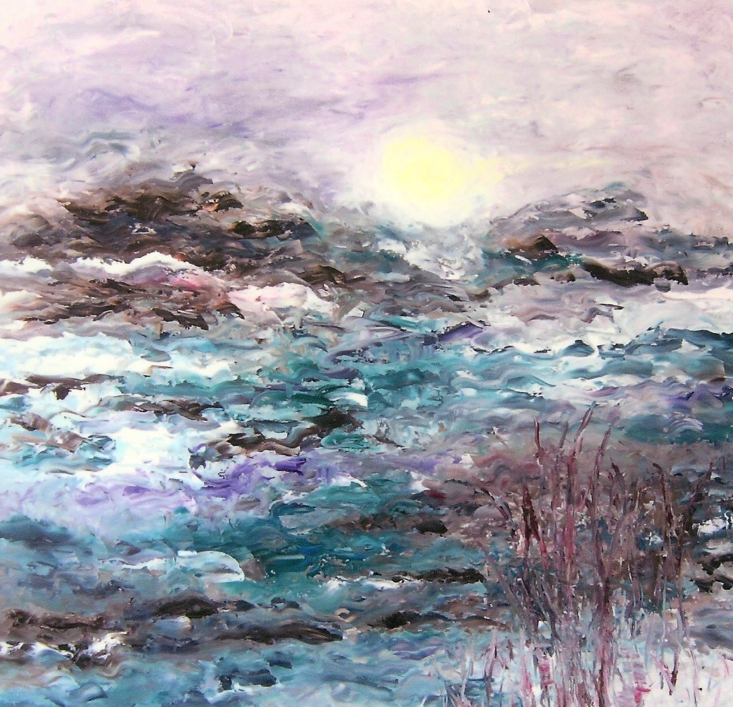 SOLD: A Winter Day in Rivertown 24 X36
