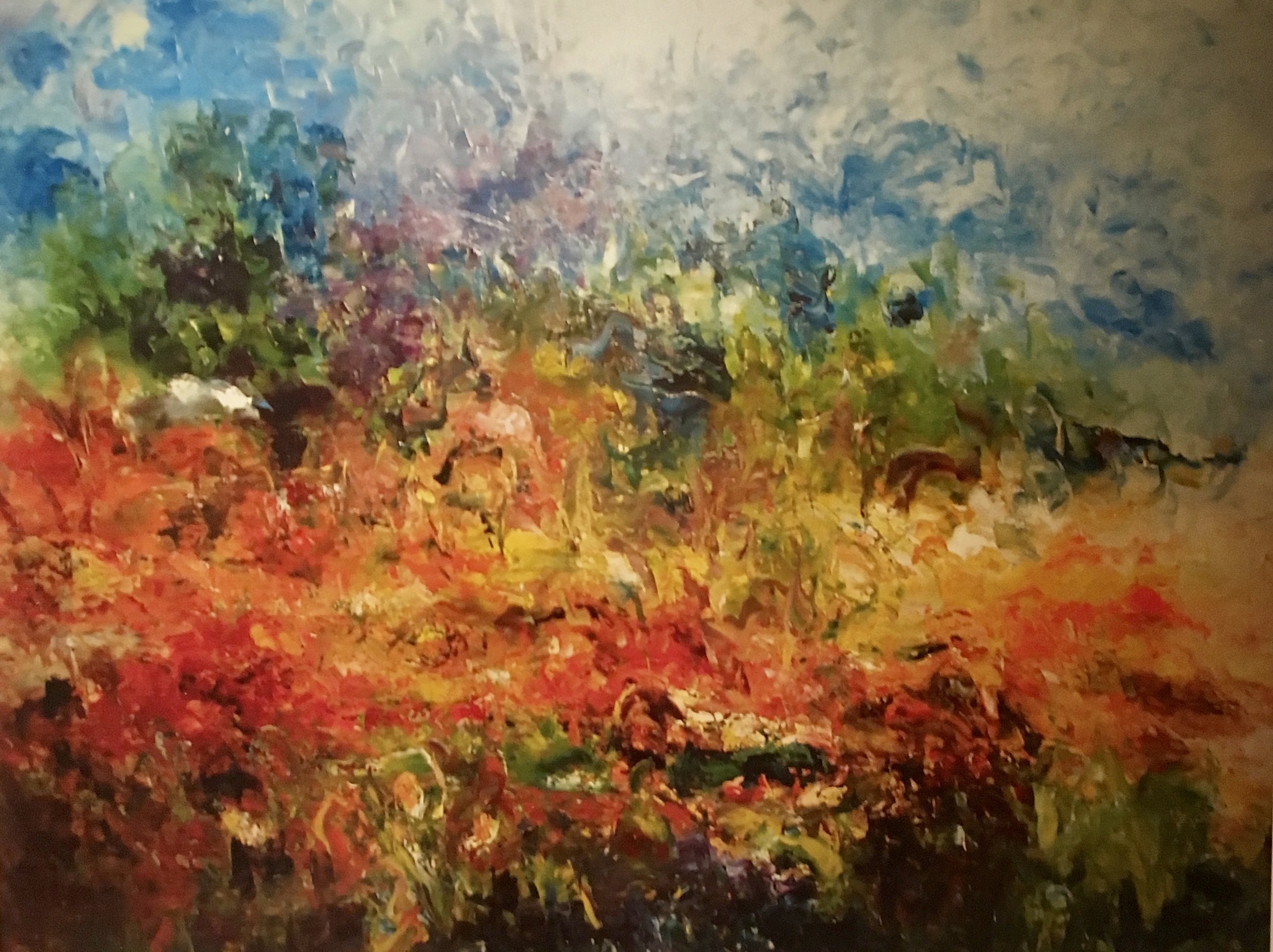 Autumn in River Town Oil 36x48 Sold
