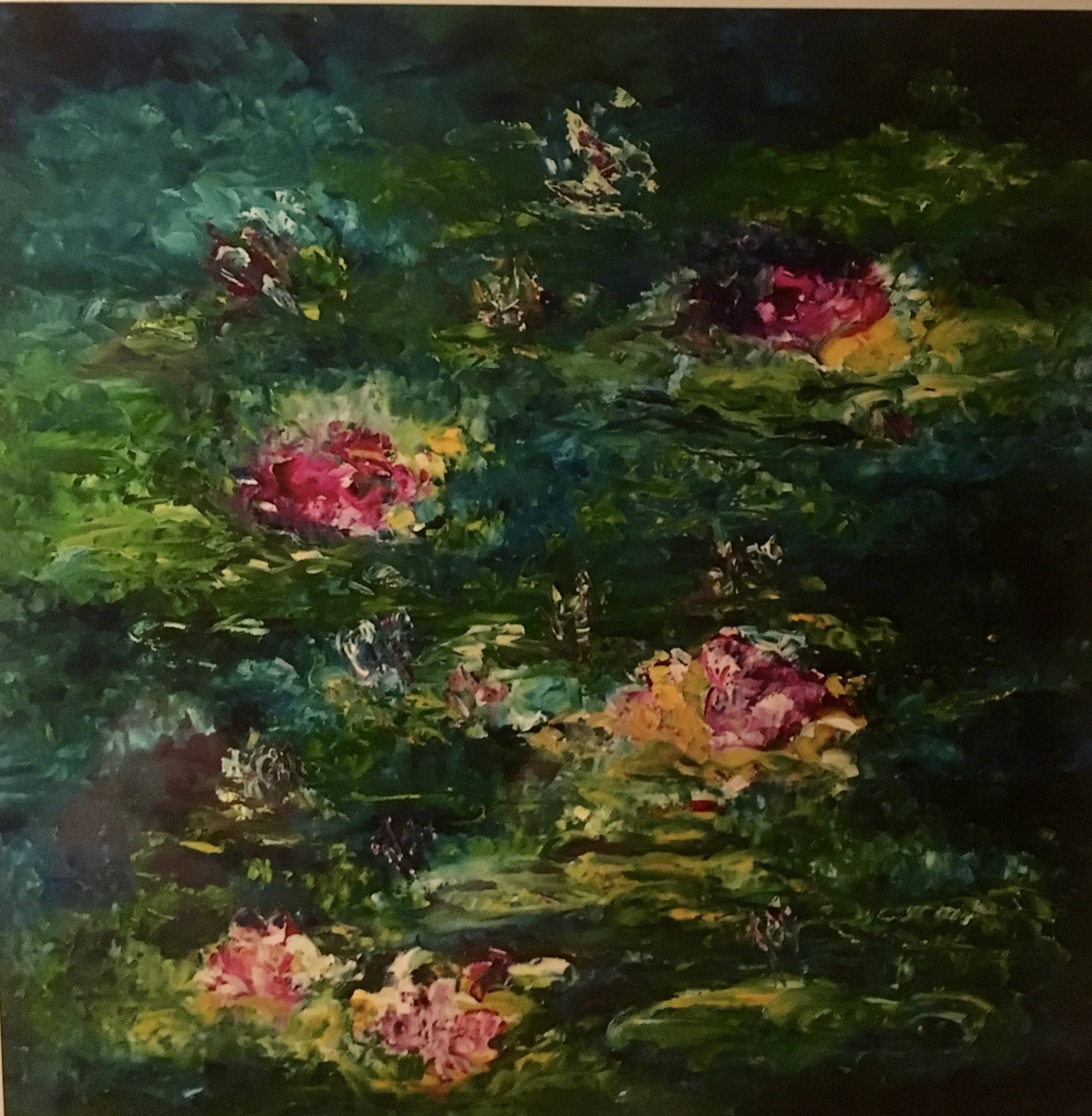 The Water Lillies Oil on Canvas 36x36 Sold