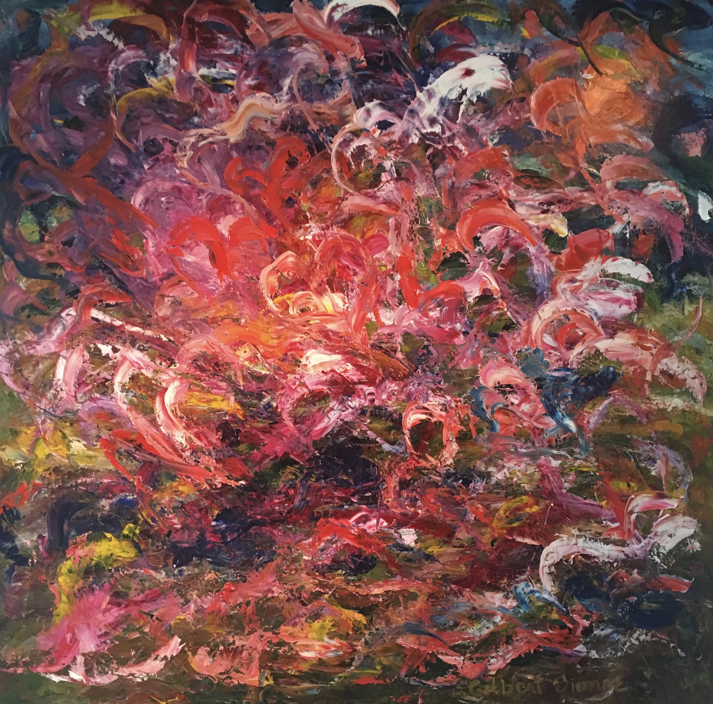 Love Conquers All with an Army of Hearts 36 x36