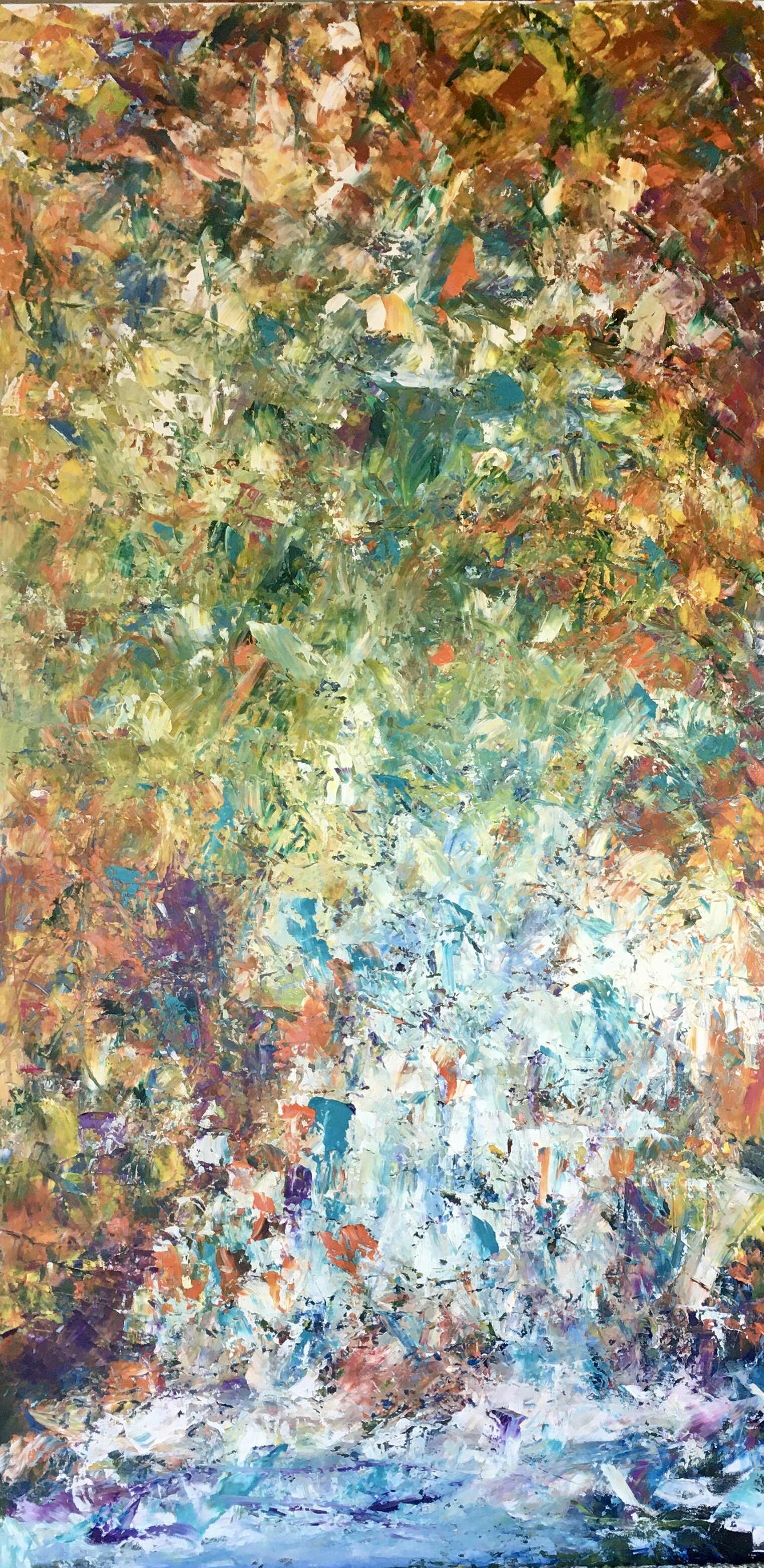SOLD Falling Leaves, Falling Water Oil 52X28