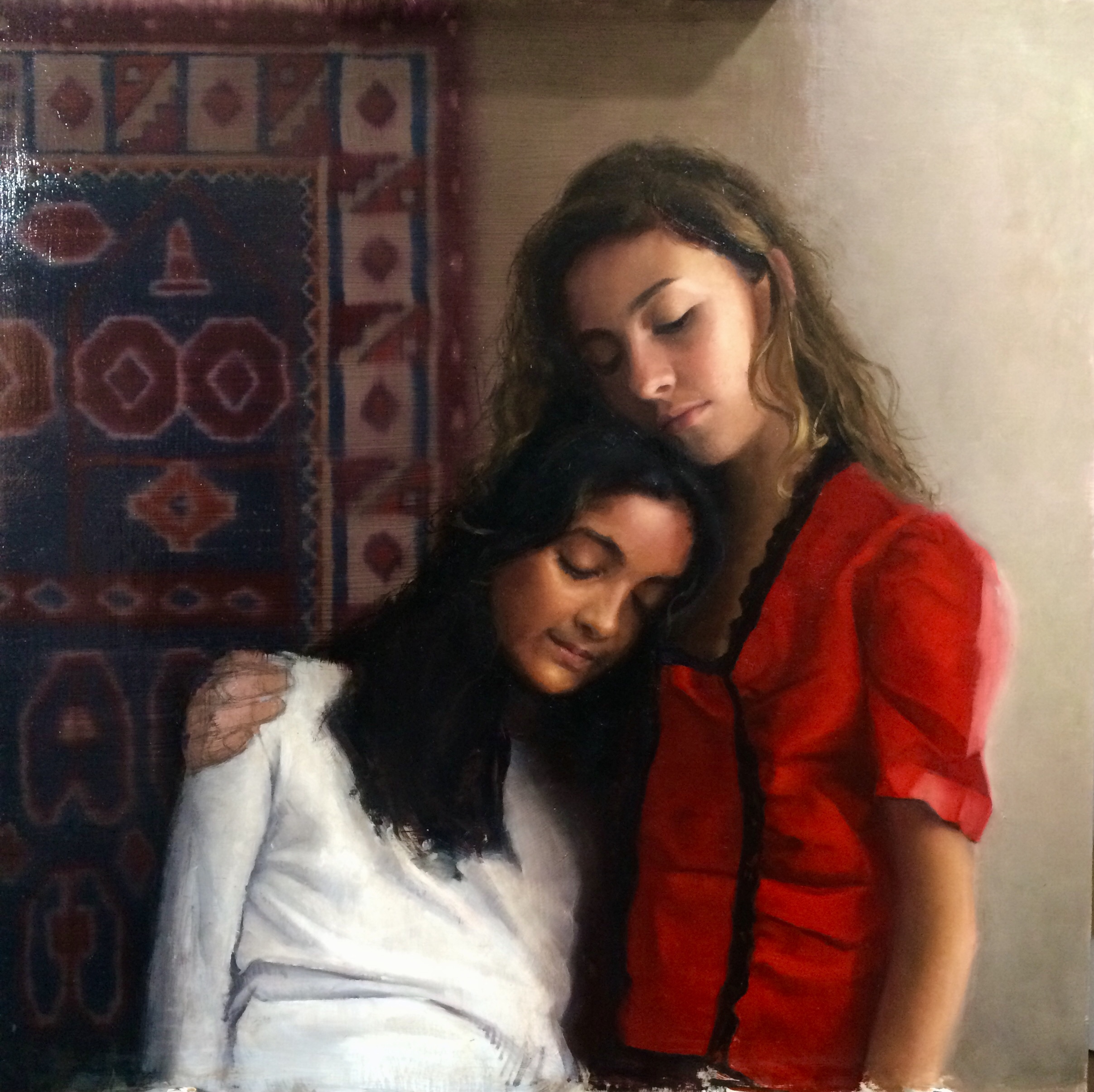 “Sisters” Oil on Panel 24 x24 $1500 SOLD