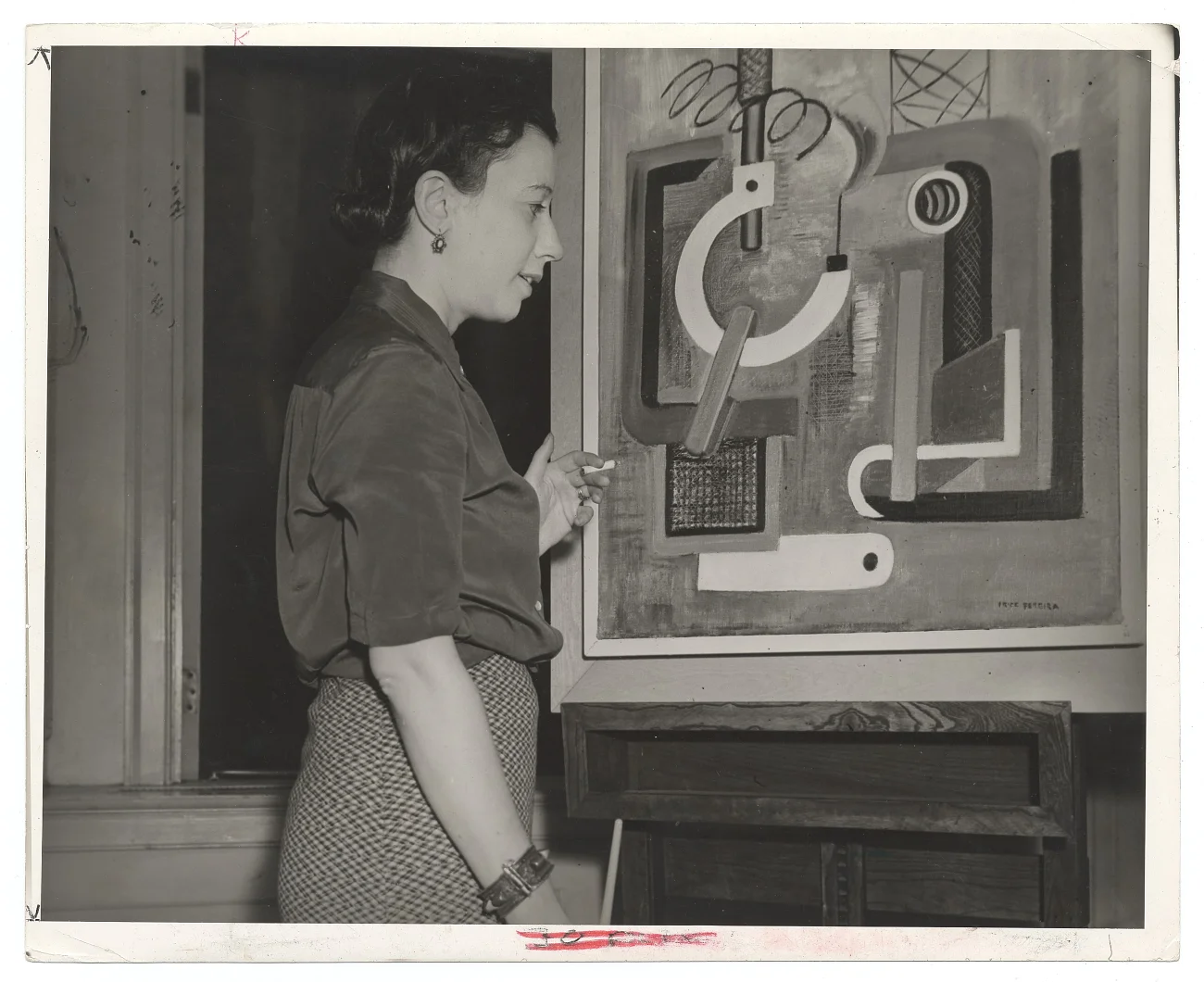 Irene Rice Pereira, 1938 Aug. 16 / Cyril Mipaas, photographer. Federal Art Project, Photographic Division collection, circa 1920-1965, bulk 1935-1942. Archives of American Art, Smithsonian Institution.