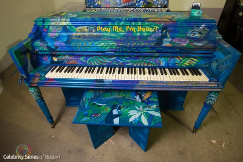Penguins in the Rainforest Street Piano