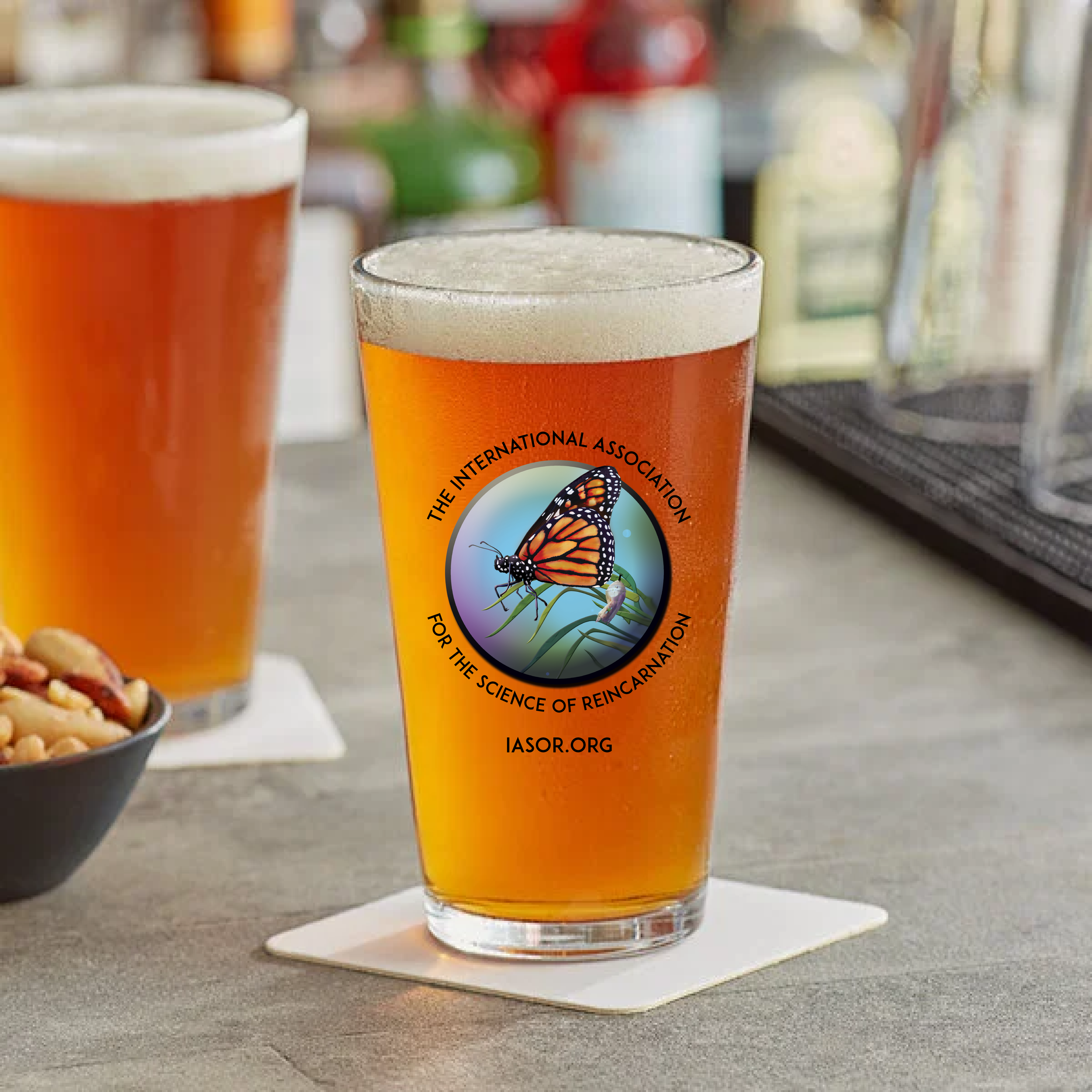 IASOR Logo Beer Glass