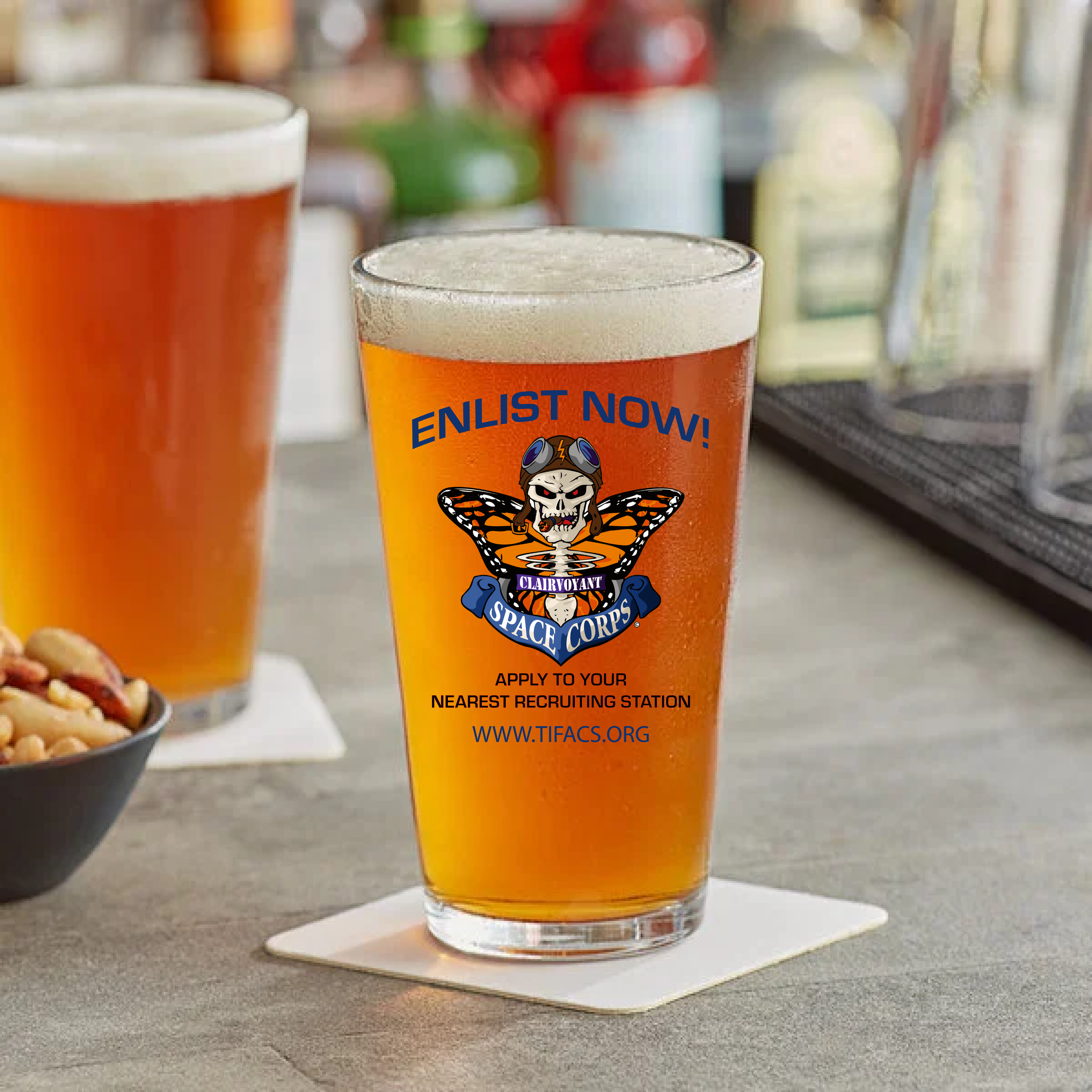 ENLIST NOW! Beer Glass