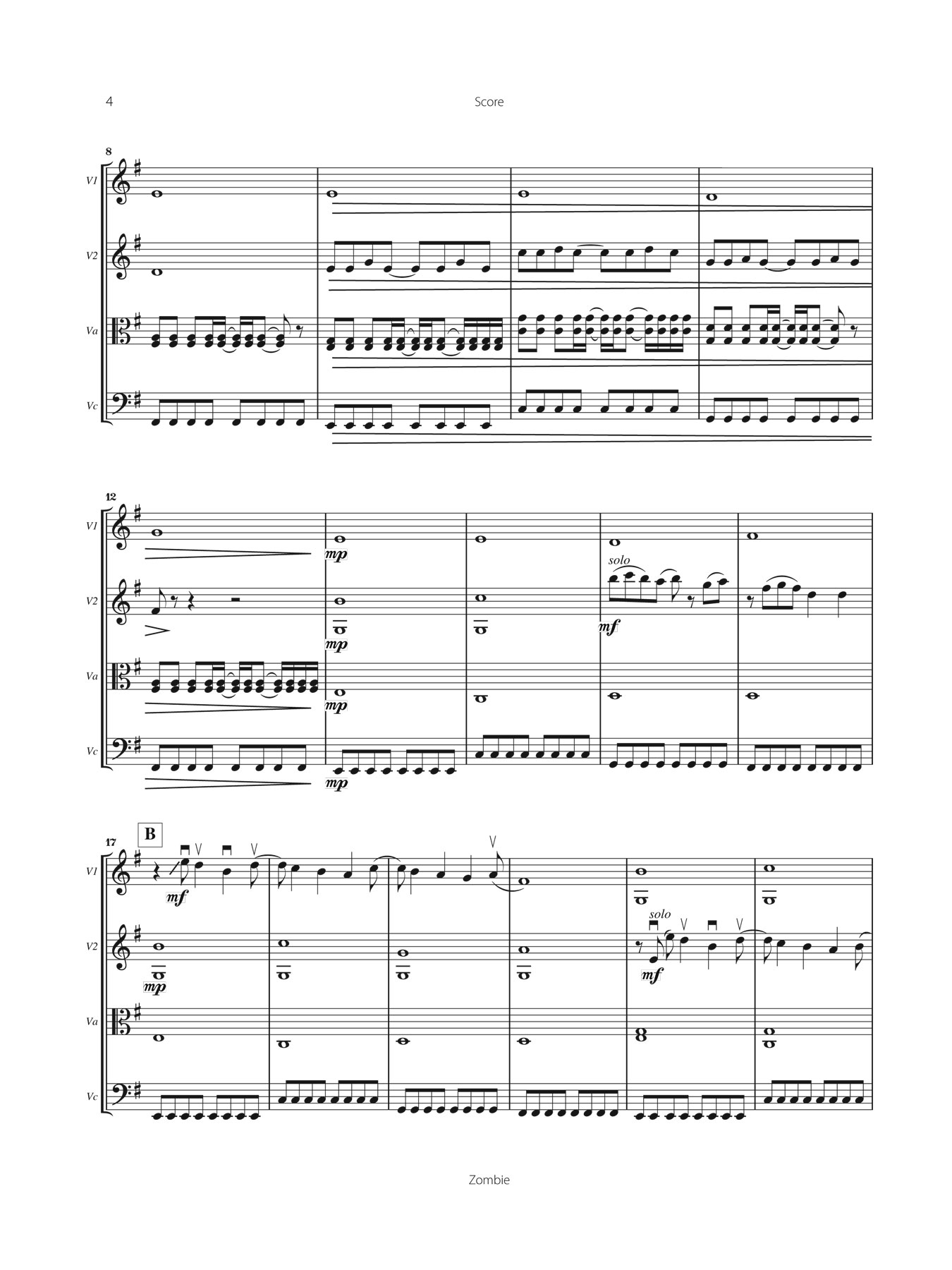 Zombie Sheet Music - 46 Arrangements Available Instantly - Musicnotes