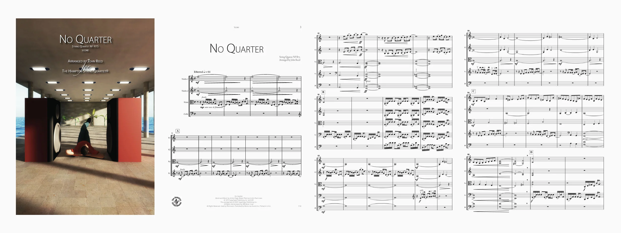 Score example from "No Quarter" (Led Zeppelin)
