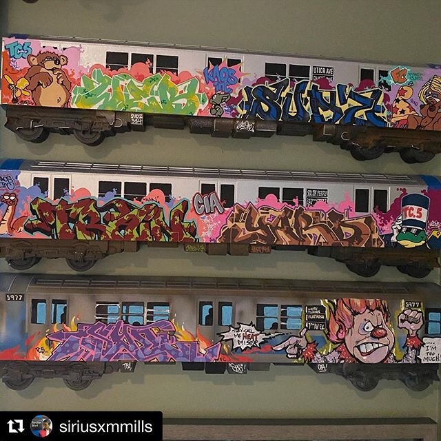 Amazing set of trains in the @siriusxmmills collection! Artists, we have more blank trains for you to hit, click the link in our bio to cop some! Allcitystyle.com #Repost @siriusxmmills with @get_repost
・・・
@allcitystyle trains by @weboleum x @syetc5