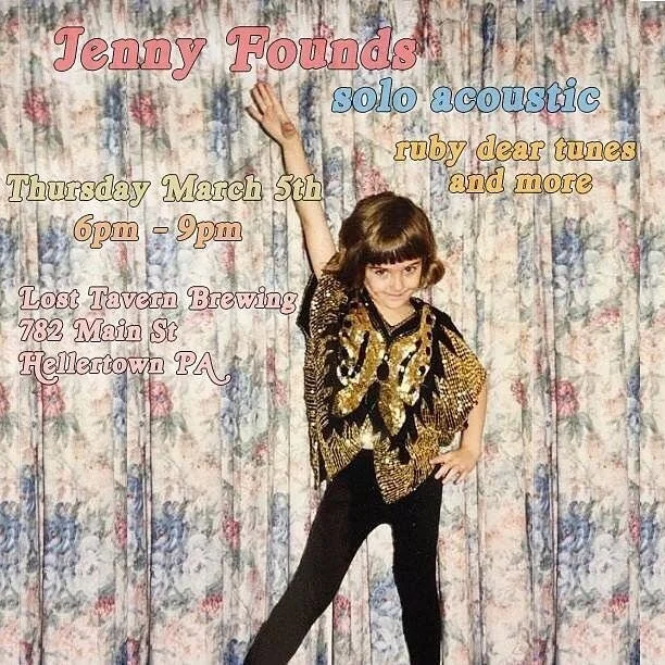 Jenny&rsquo;s rockin it solo tomorrow at @lost_tavern_brewing Ruby Dear tunes and more! #rubydear #losttavernbrewing #hellertown #bethlehem
