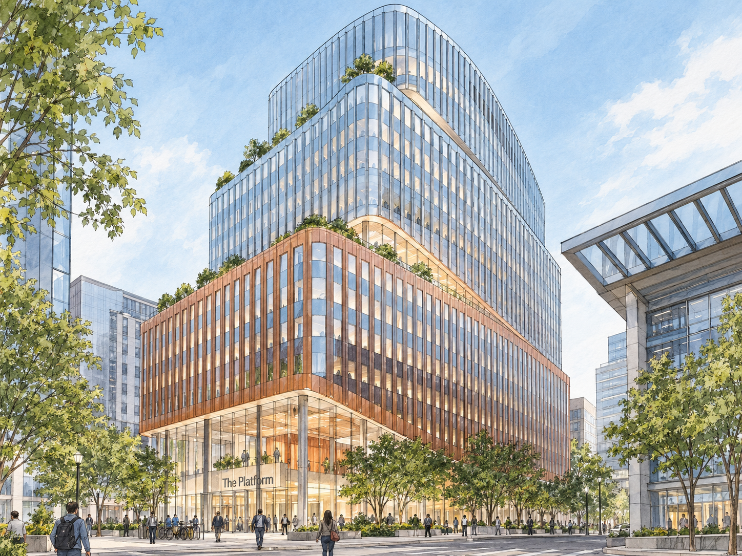 Artist AI Rendition of The Platform, Kendall Square