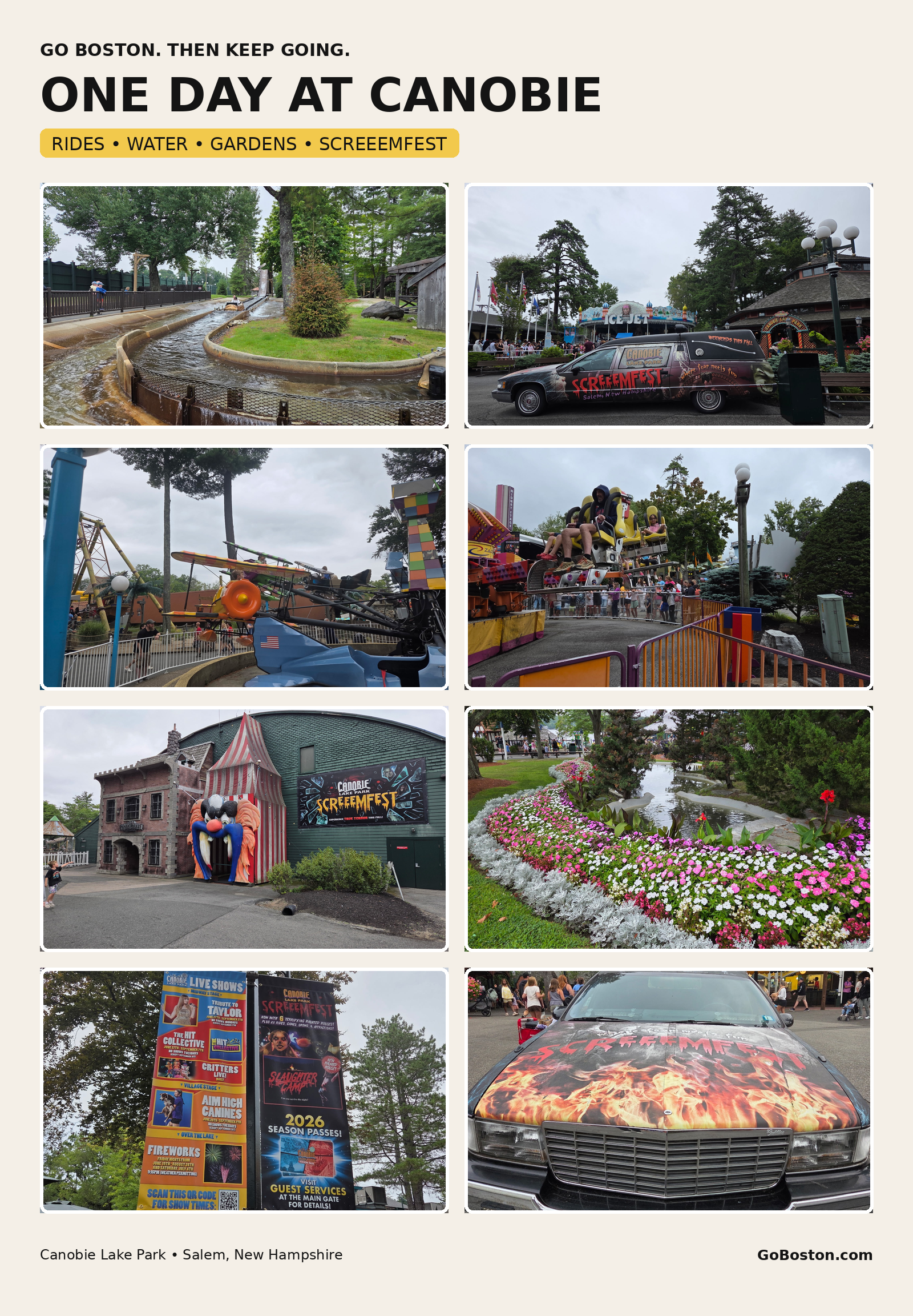 One Day at Canobie Lake. Park, Salem, New Hampshire