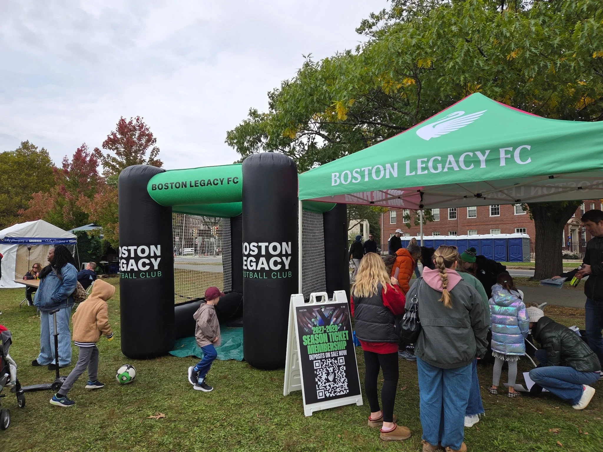 Boston Legacy FC joins the riverfront festivities during Head of the Charles weekend. Photo: GoBoston.
