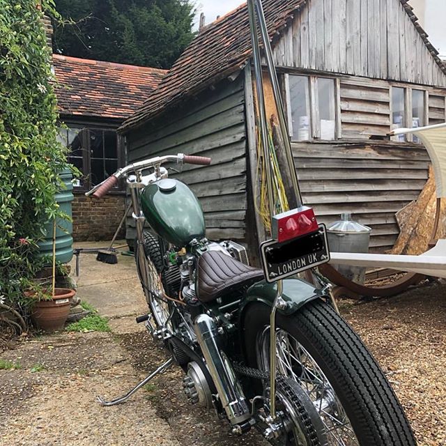 Sitting pretty on @nickmorley34 awesome chopper he just finished! Have so many photos to post of people sporting the light can&rsquo;t wait to get around to posting them all! Thanks everyone 🙏🏻 #choppertaillight #nmsupplyco #chopperparts #custompar
