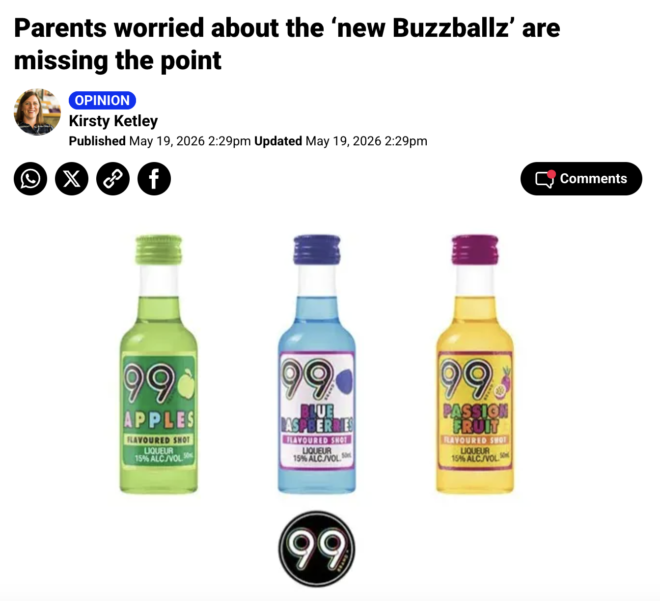 Parents worried about the ‘new Buzzballz’ are missing the point