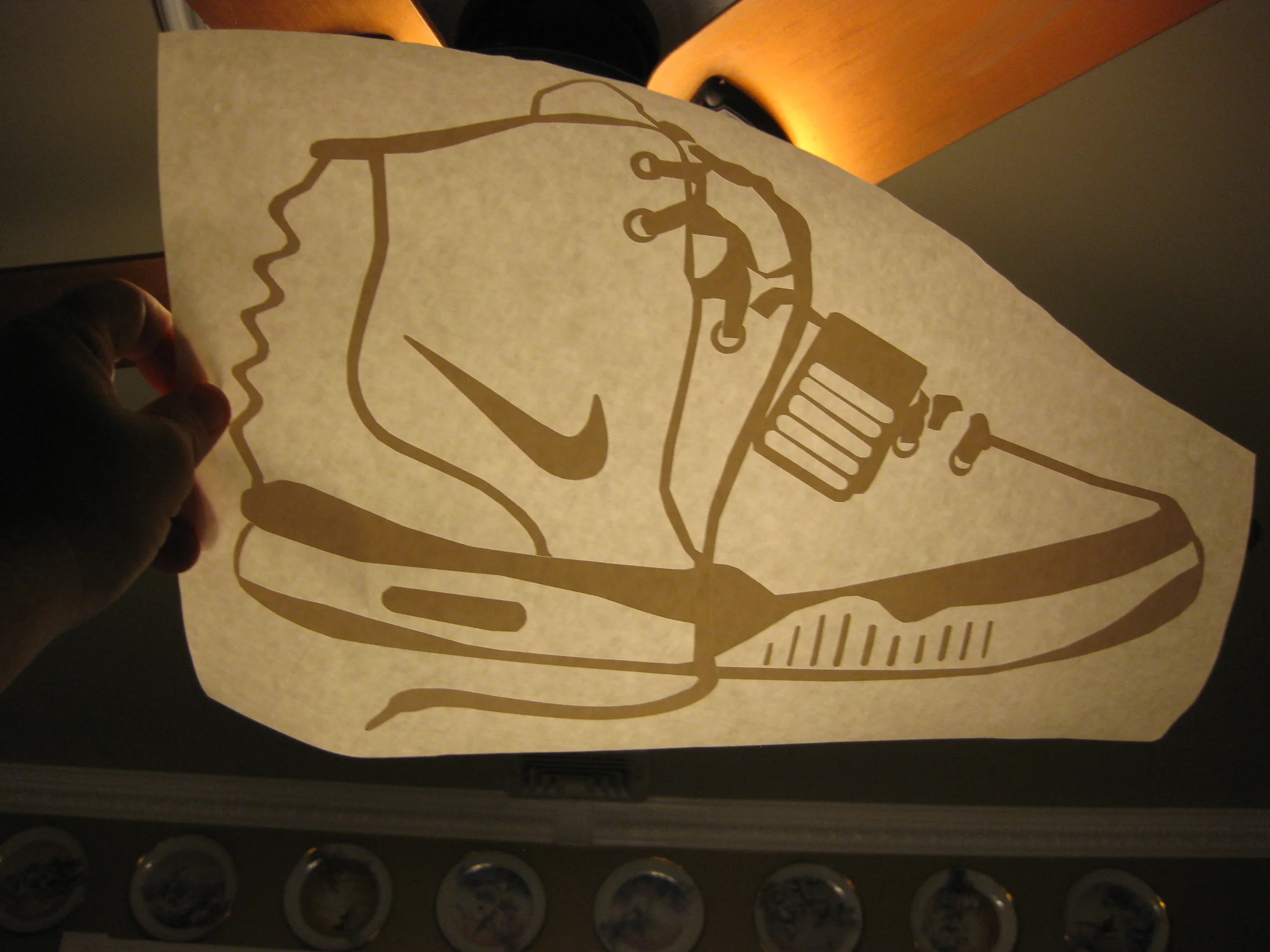  Did several in different styles for the window display of a local sneaker store 