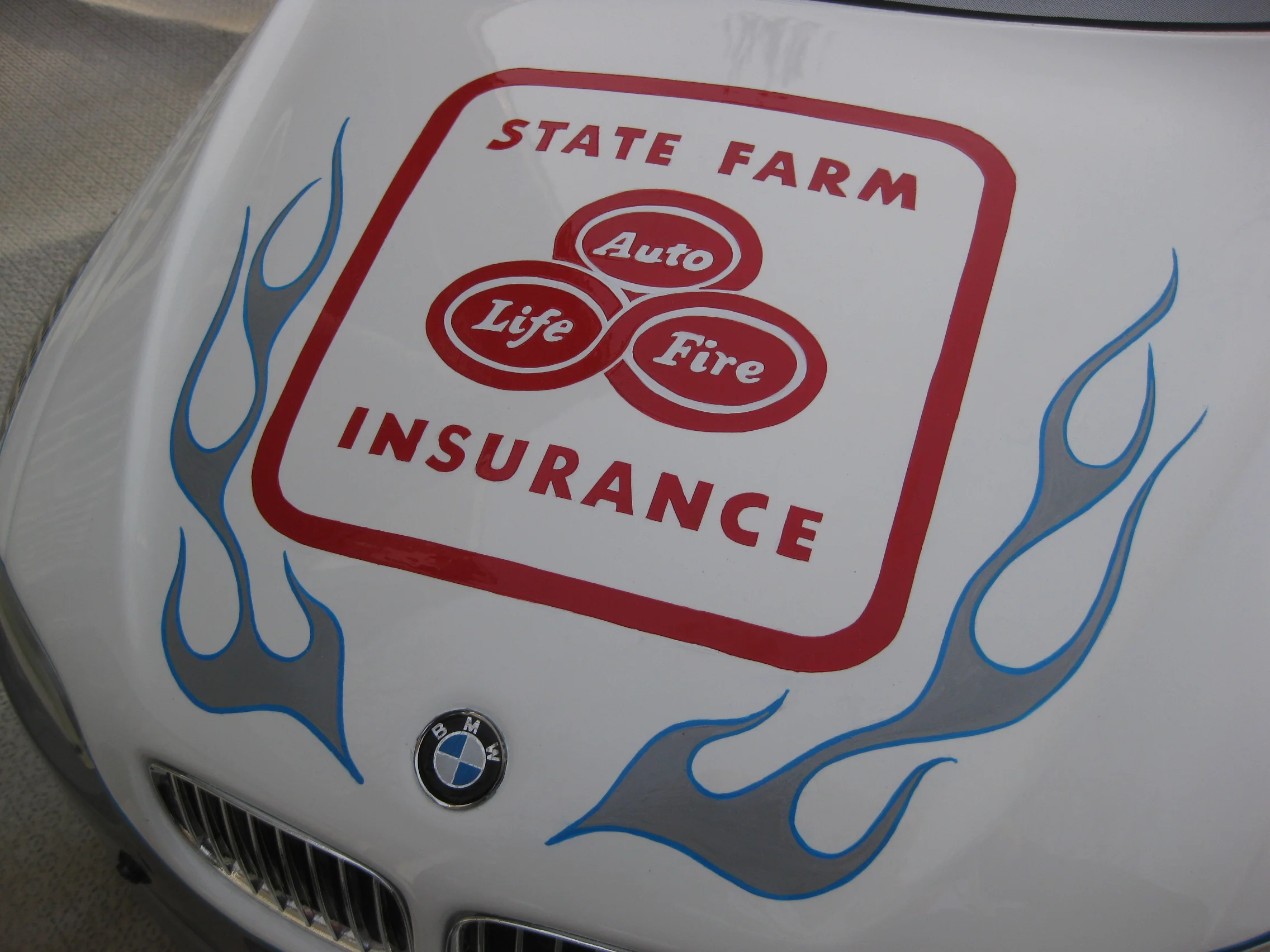  Pedal car for display in an insurance office. The logo is painted too! 