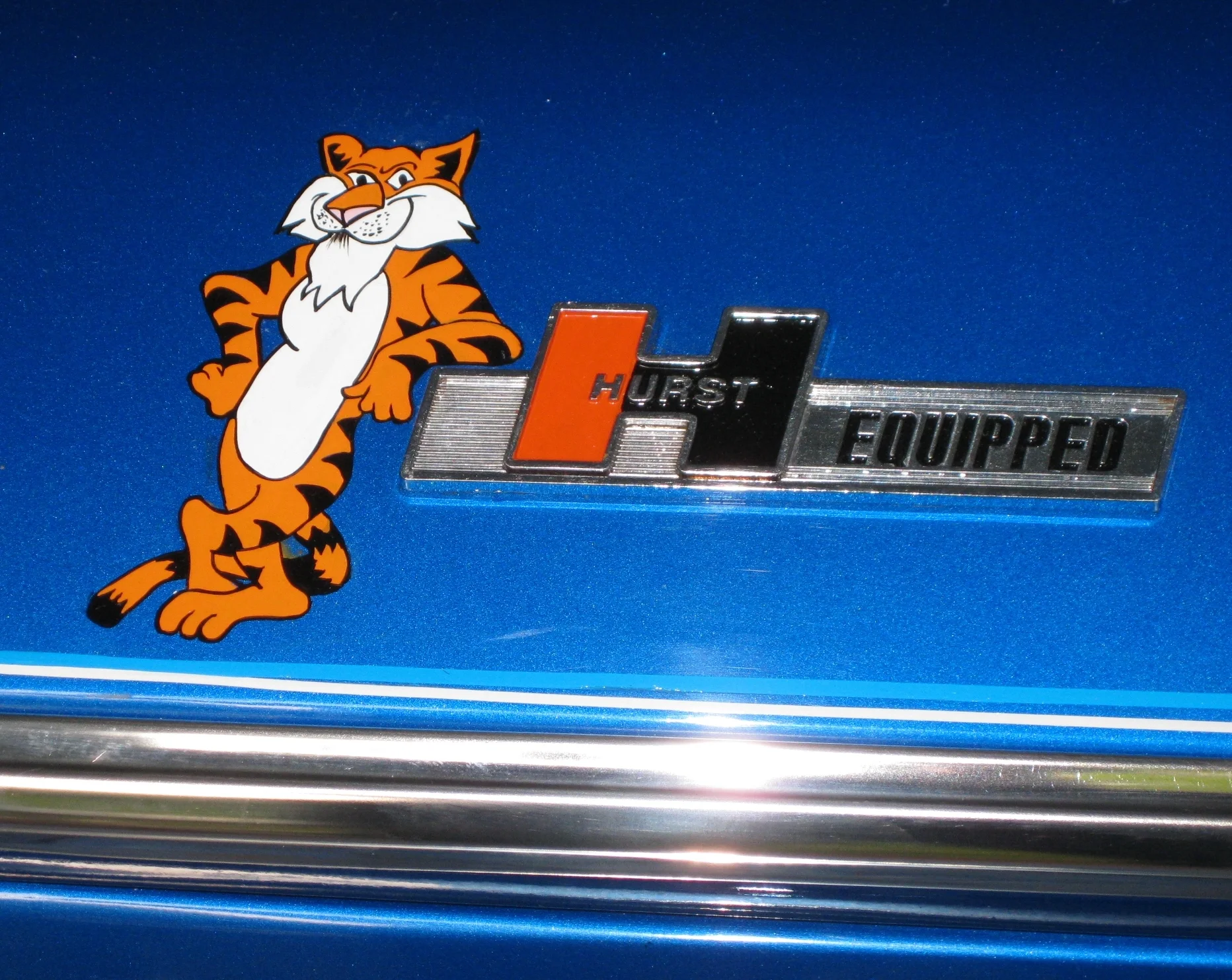  Custom designed cartoon to fit the Pontiac Tiger theme 