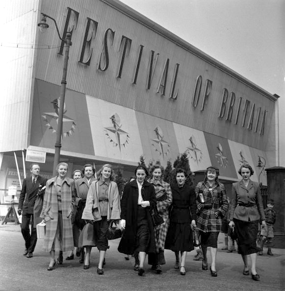 Festival of Britain staff outside Lower Campsfield Market