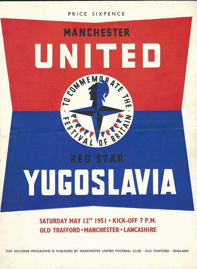 Manchester United Festival of Britain match against Red Star Yugoslavia