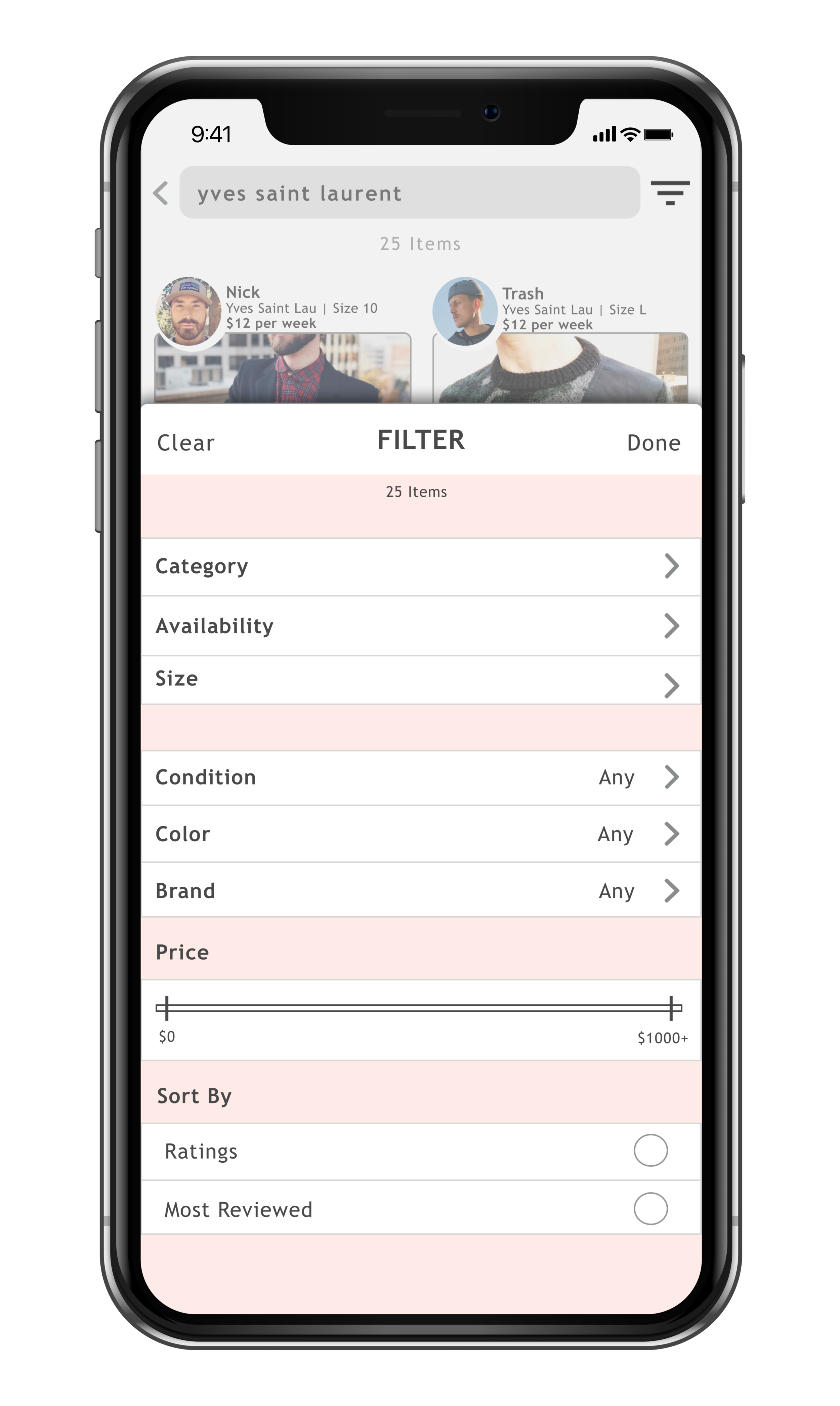 Filters and Sorting