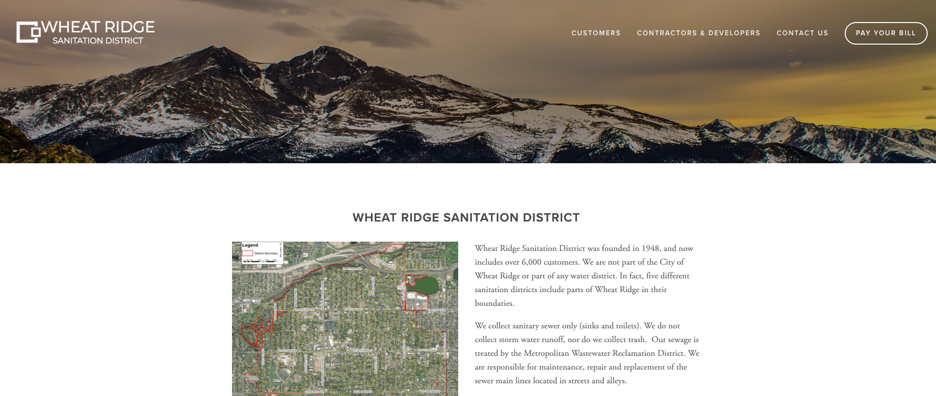 Wheat Ridge Sanitation website redesign using Squarespace.