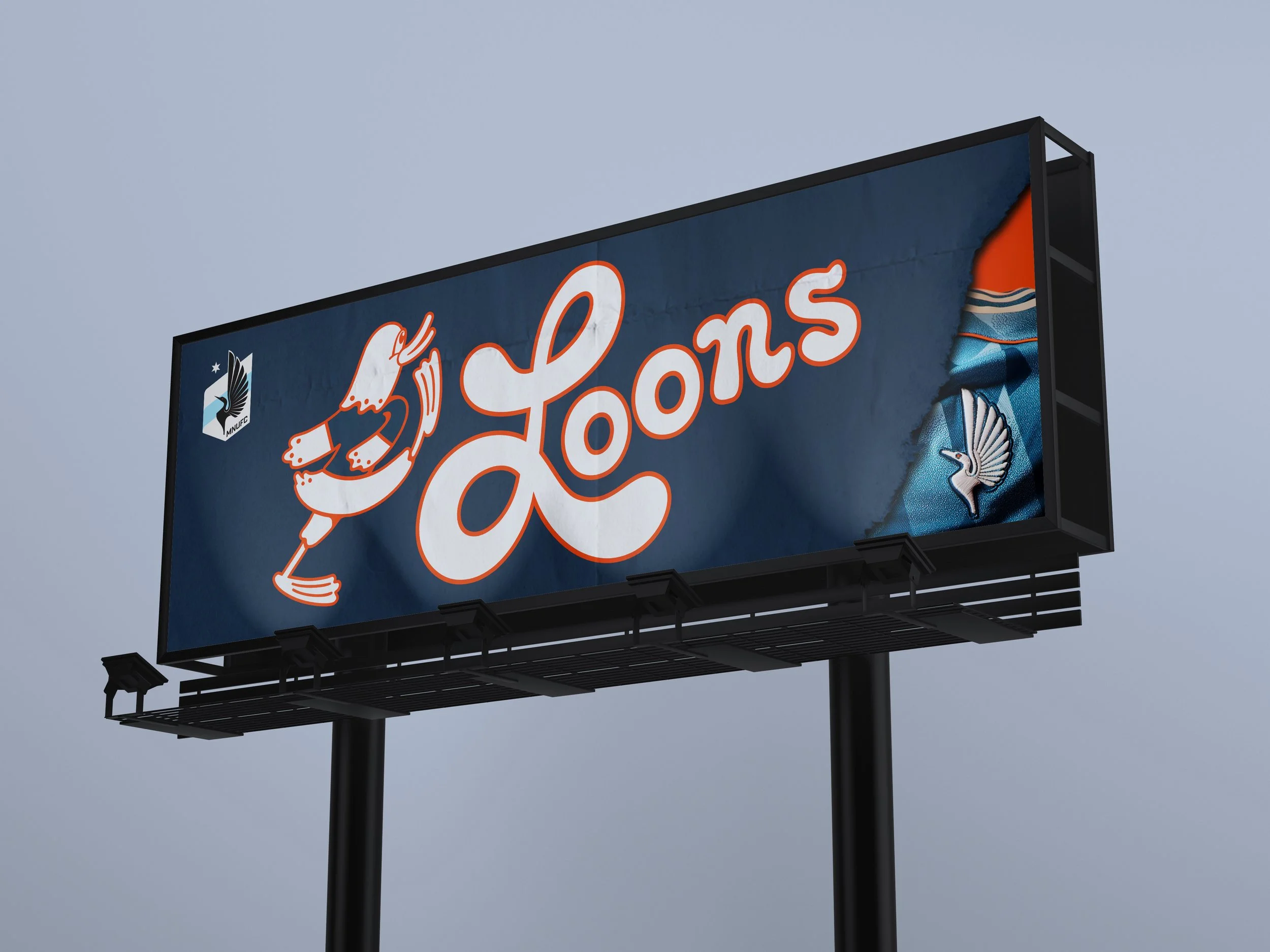 A digital billboard for Minnesota United FC's Heritage Kit.