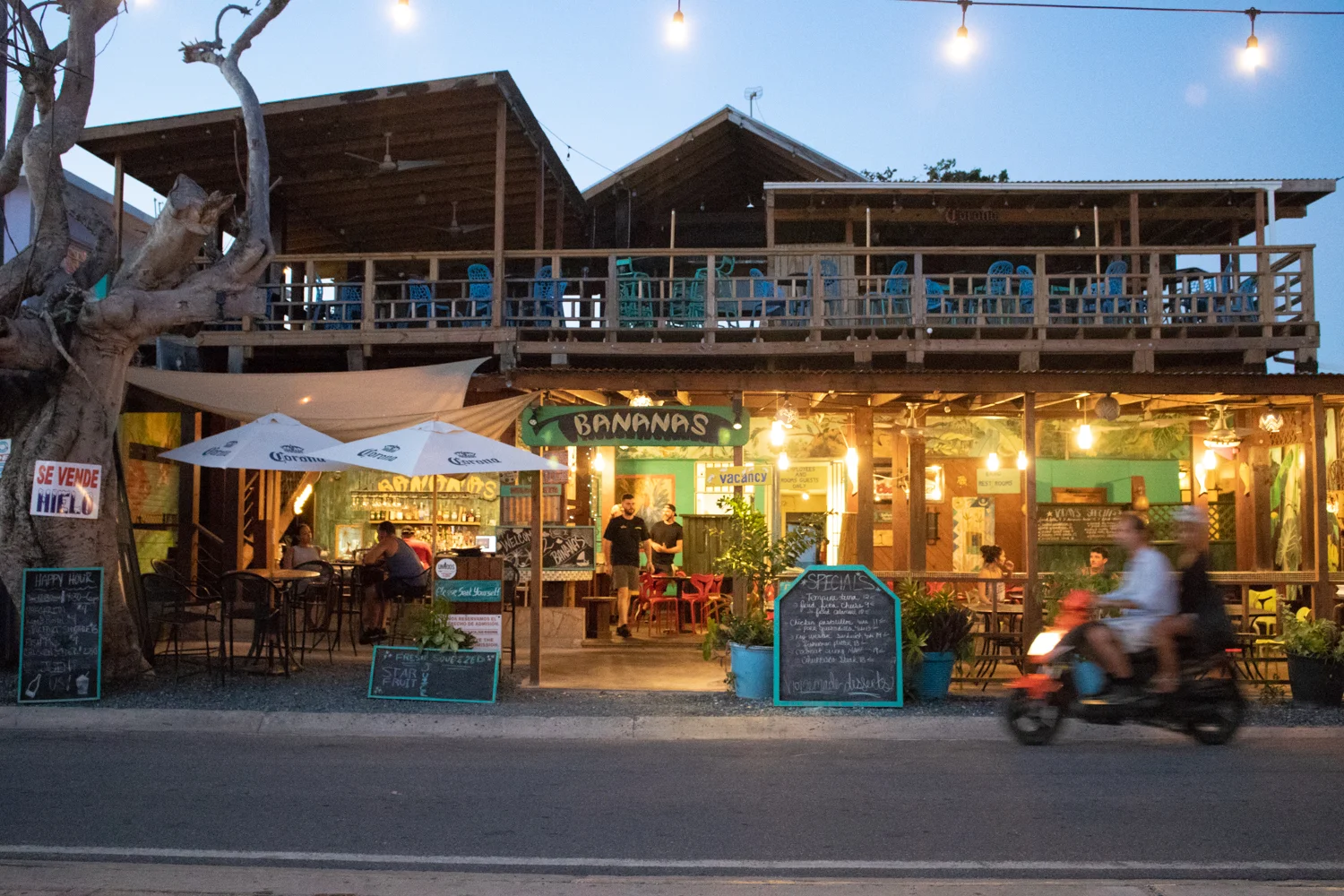 Bananas bar is authentically Caribbean with open-air seating that faces the ocean.