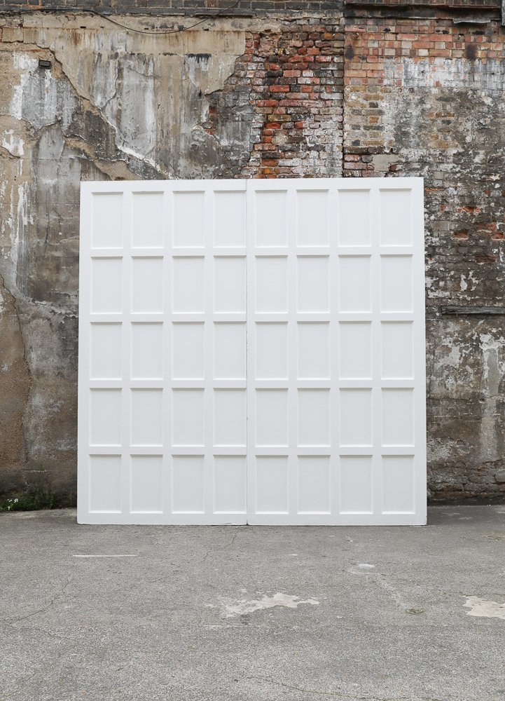 White Panelled Flat Paneled – H 10’ x W 8’