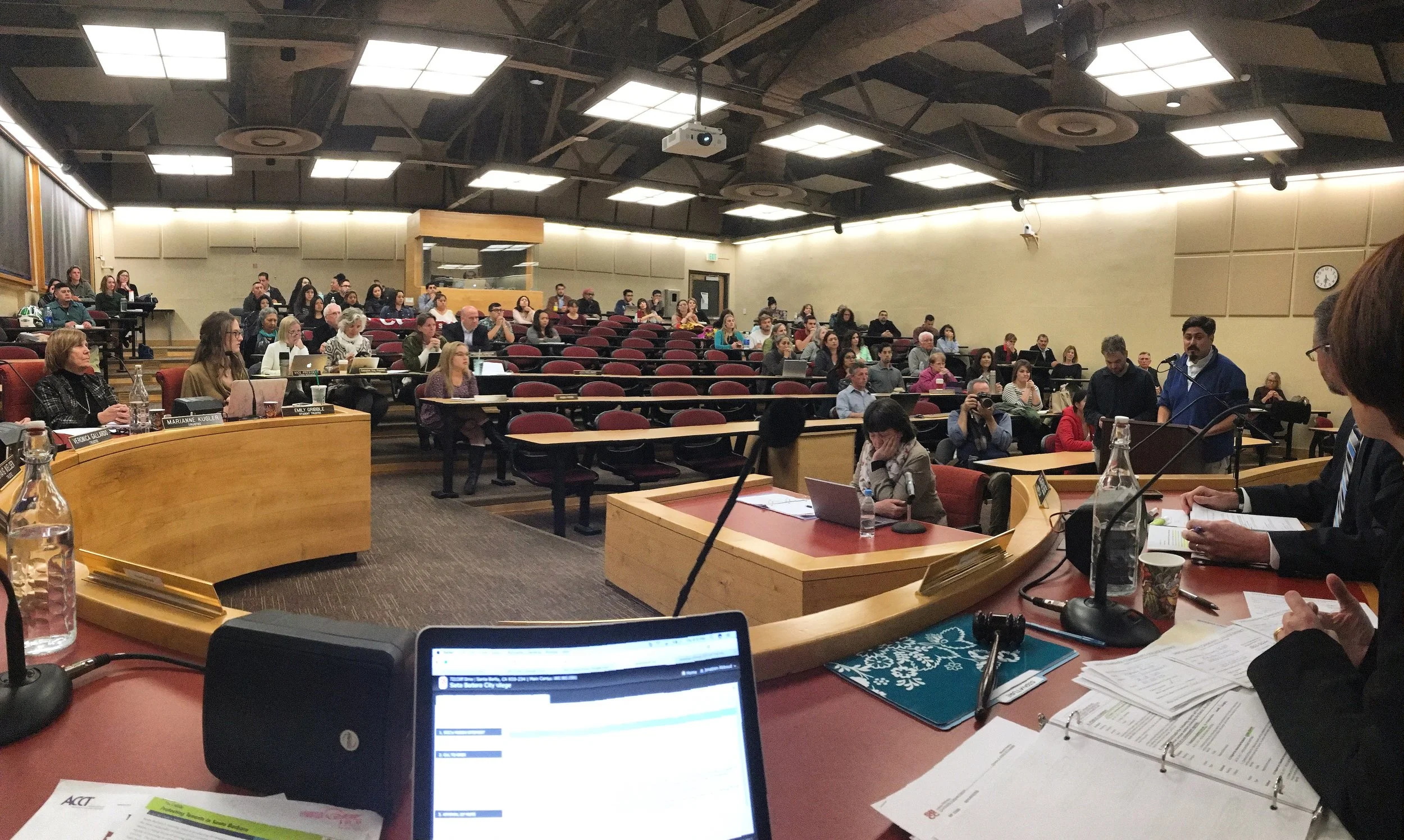 The January 26, 2017 Board meeting - dozens of community members spoke in favor of the resolution to support and protect undocumented students
