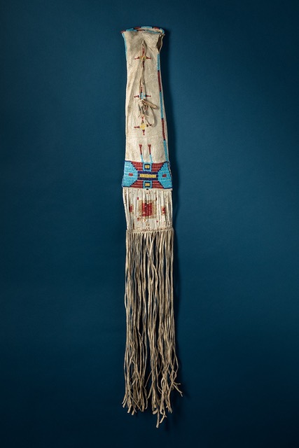 Lakota beaded tobacco bag 1860-1870s