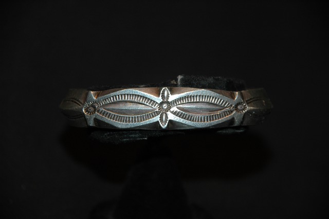 Filed and Stamped Bangle, Late 19th Early 20th Century