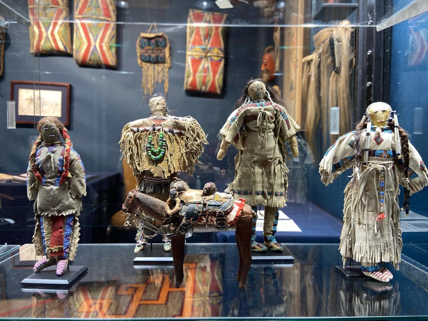 Apache and Plains dolls. c. 1860-1900.
$3,500 - $10,000. Come see me in booth #12 the the Whitehawk show! #historicnativeamericanart