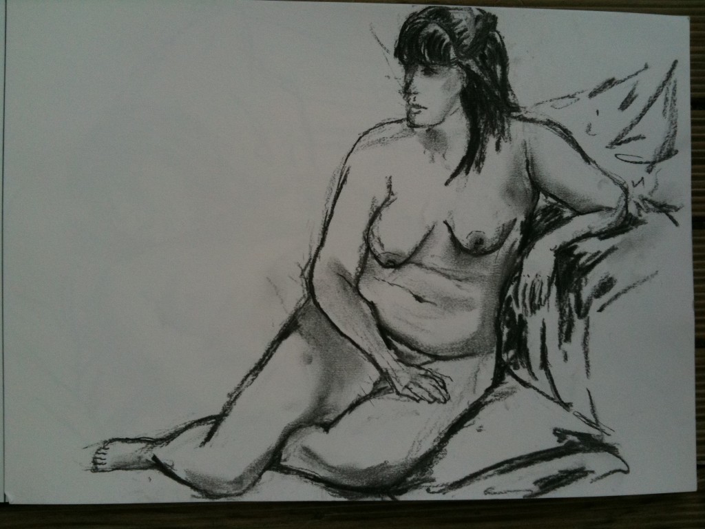 A3. I went back to the more familiar smaller size. foreshortening is a hard beast. I swear her foot looked that small compared to her thighs.