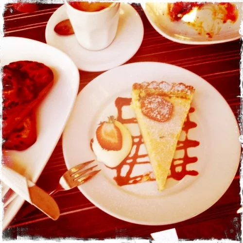birthday breakfast - lemon tart & fruit toast