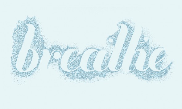 BREATHE, Originally ink on watercolour paper, 12" x 8" (30.5cm x 20.32cm)
