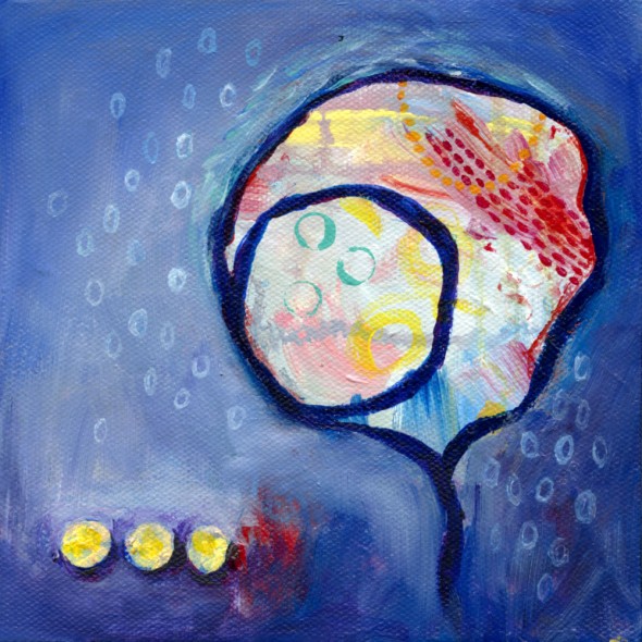 "THREE SISTERS #1 Acrylic on canvas, ©2012 Brenda Mangalore/Sashé Studio"
