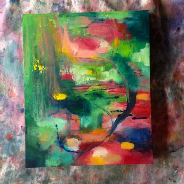 "Juicy Bloom (In Progress) ©2012 Brenda Mangalore / Sashé Studio"
