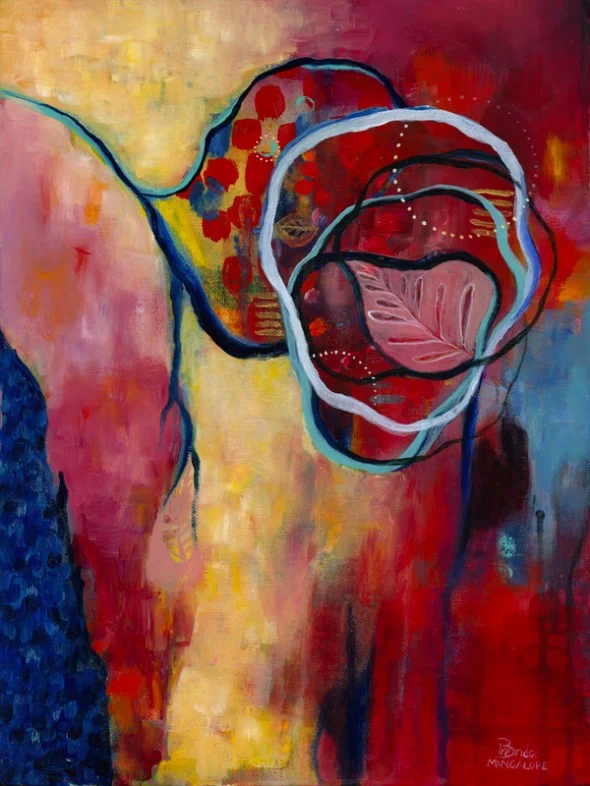 "EMBRACE Acrylic on canvas 16 x 12inch ©2012 Brenda Mangalore"