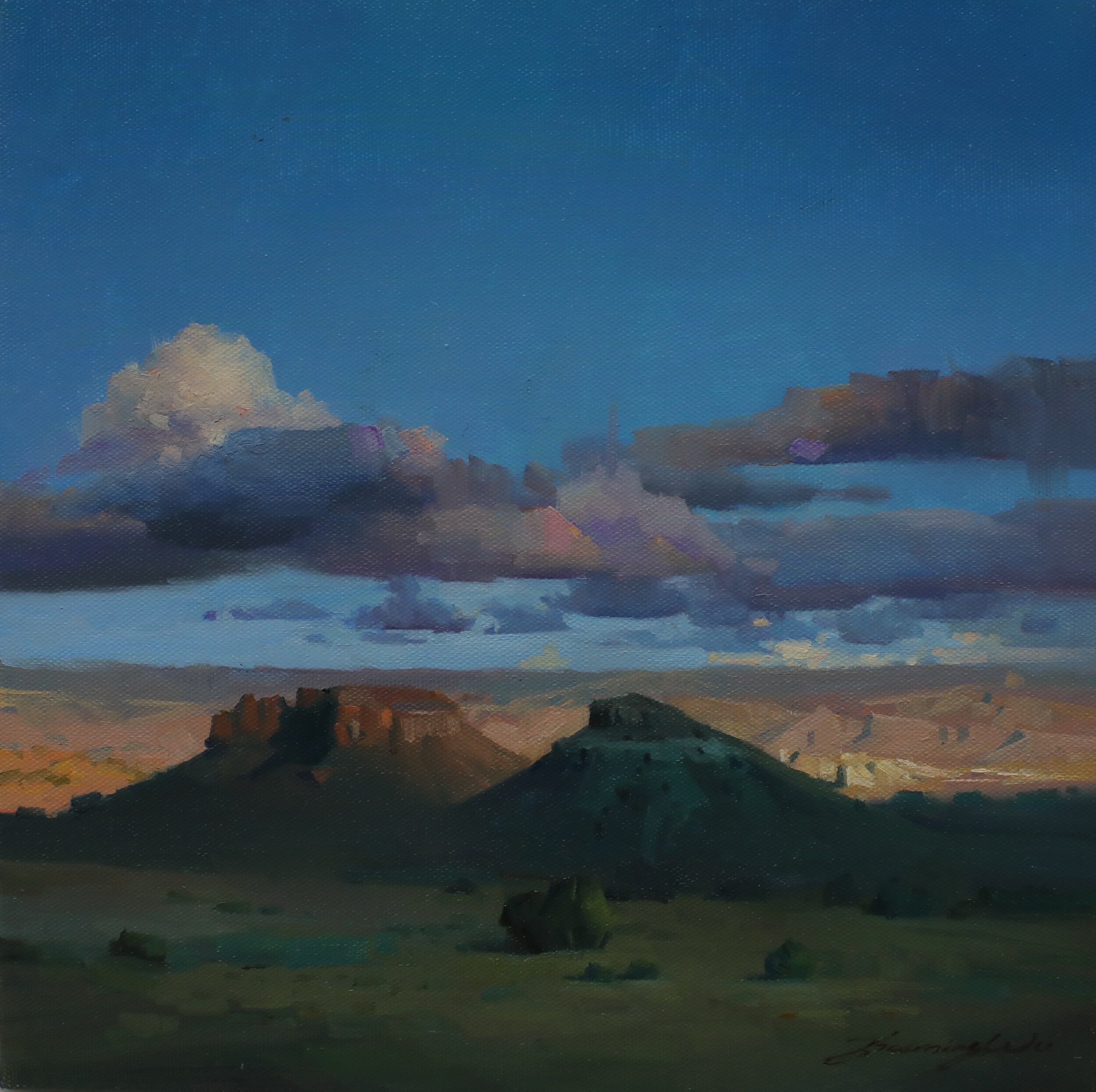 Twin Hill by Zhaoming Wu | 12" x 12" | Oil | $3,900