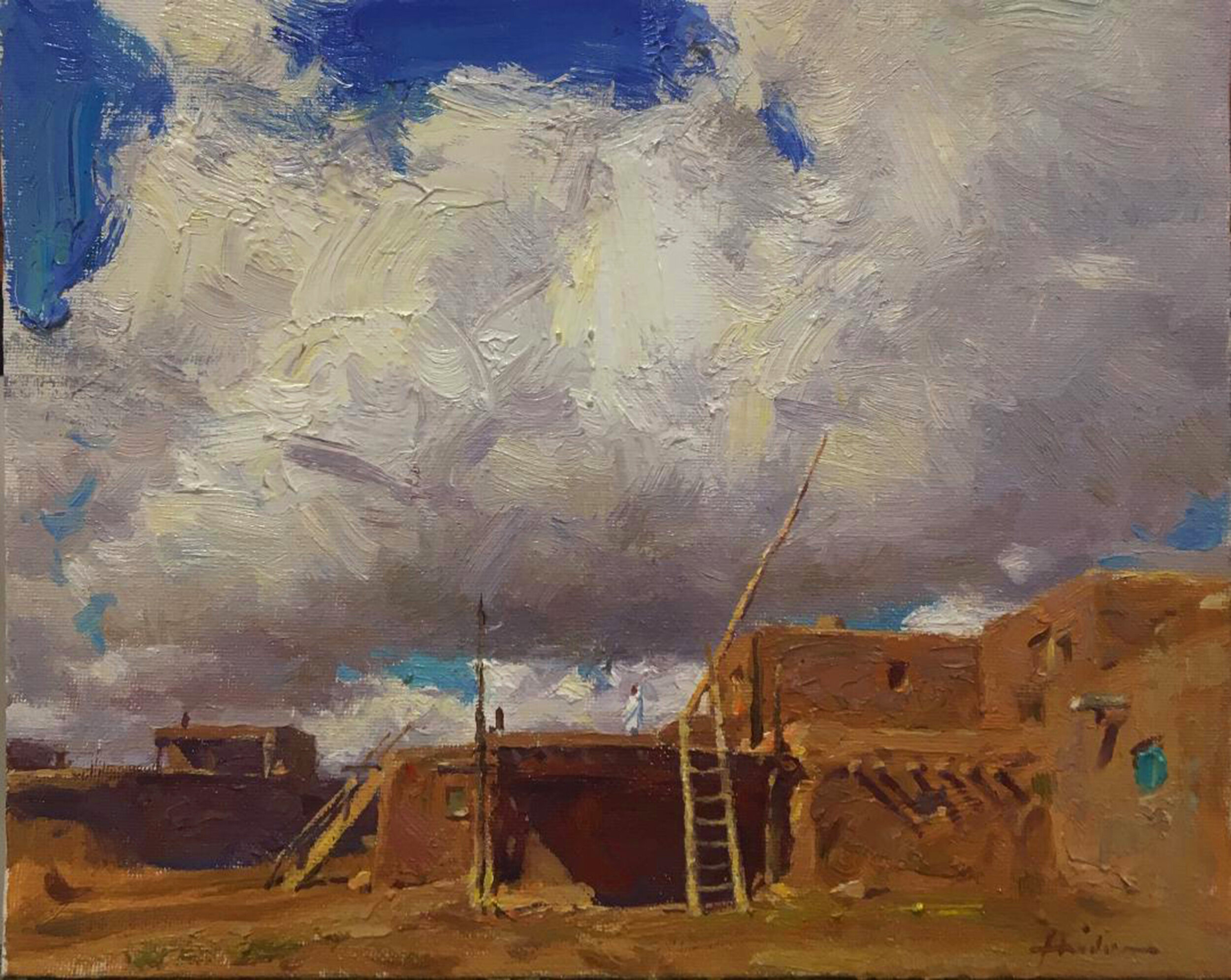 Taos Cloud by Huihan Liu | 8" x 10" | Oil | $2,900