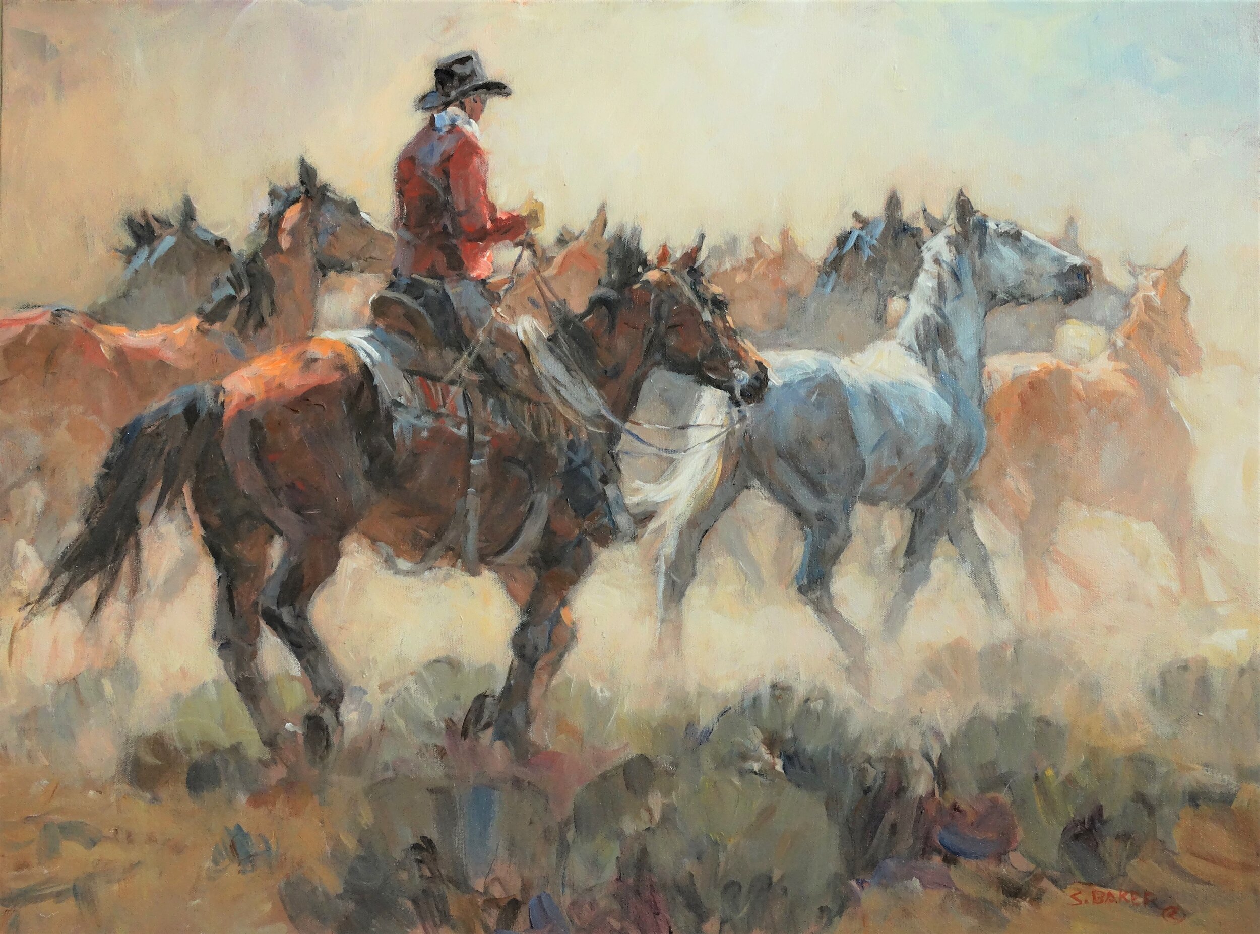 A Morning Chore by Suzanne Baker | 24" x 32" | Oil | $5,200