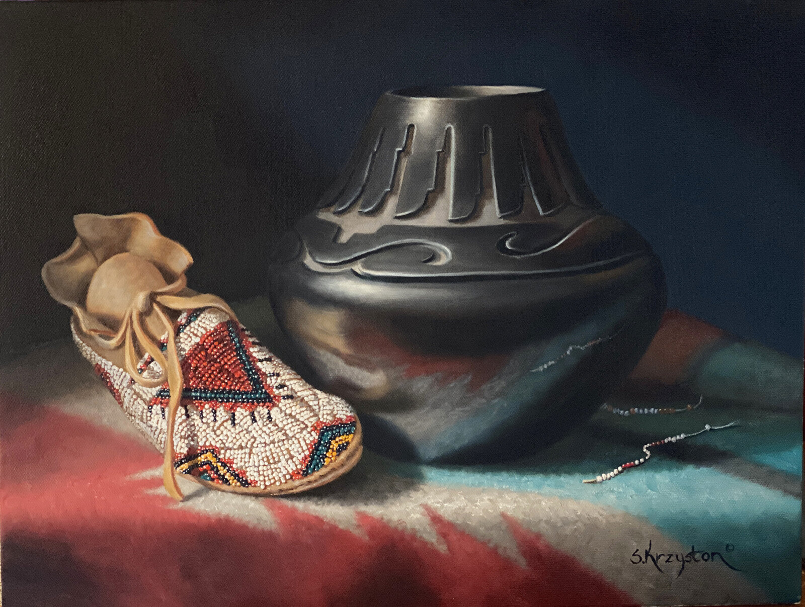 String of Beads by Sue Krzyston | 12" x 16" | Oil | $2,400