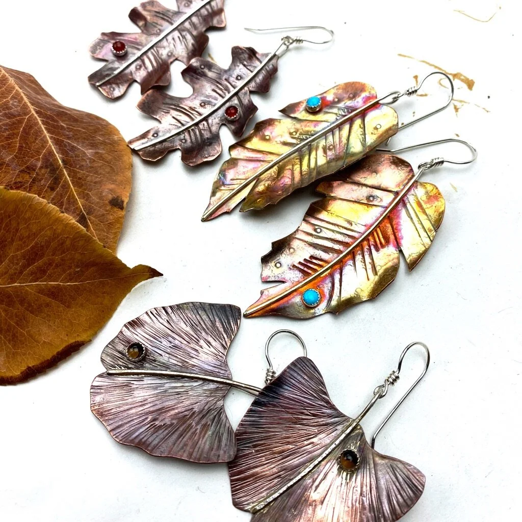 "Make it at Meltdown" Fall Leaf Earrings