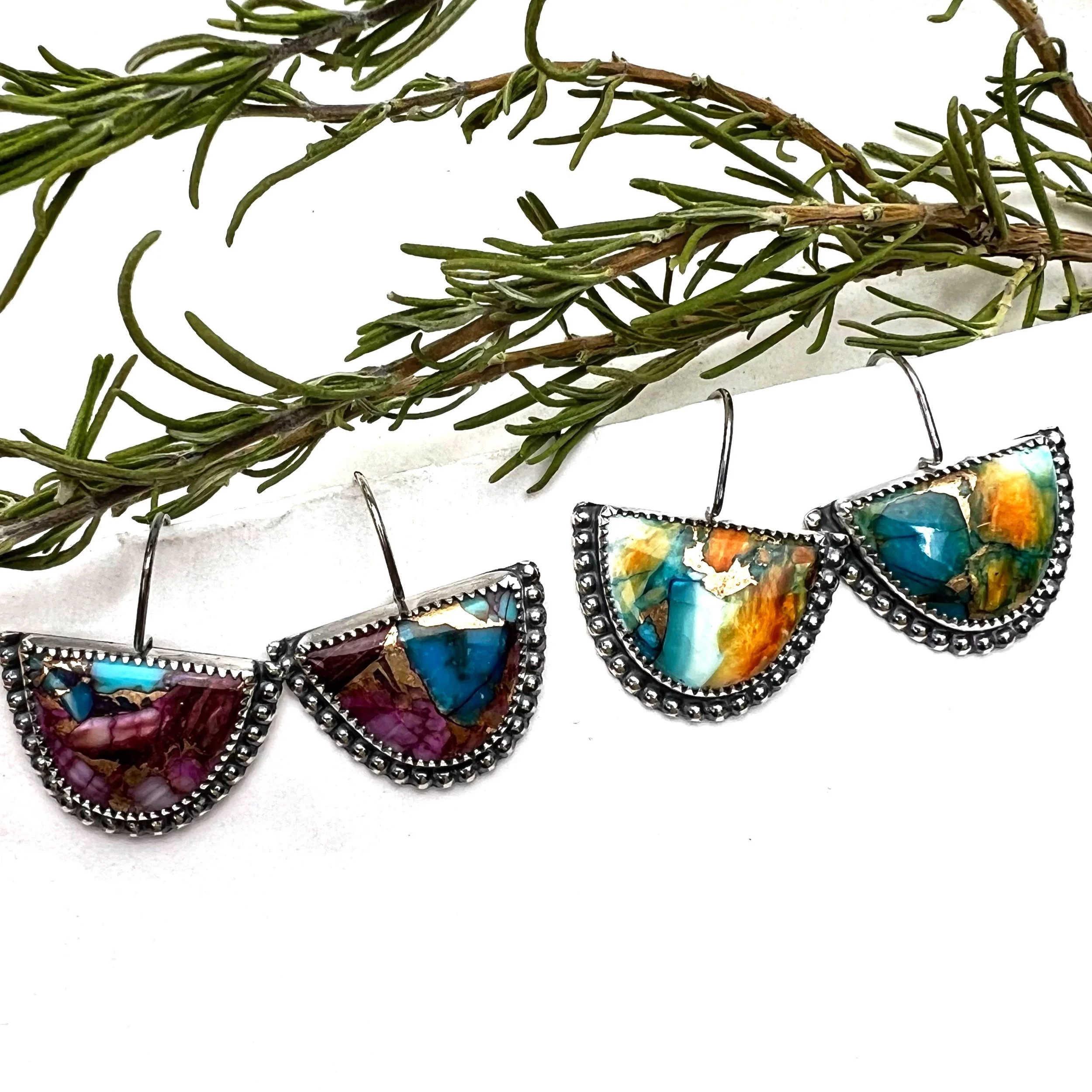 "Make it at Meltdown" Mojave Half Moon Earrings