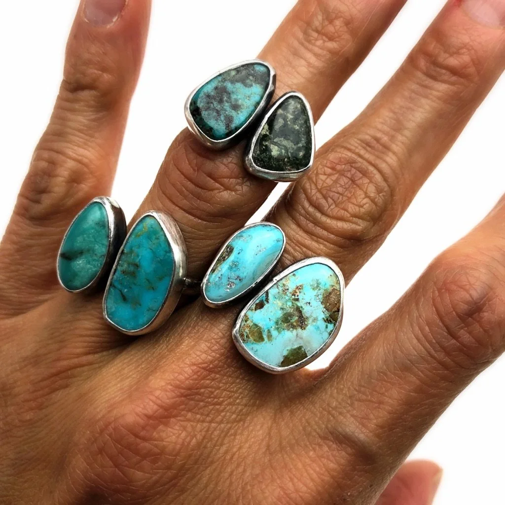 "Make it at Meltdown" Double Turquoise Statement Ring