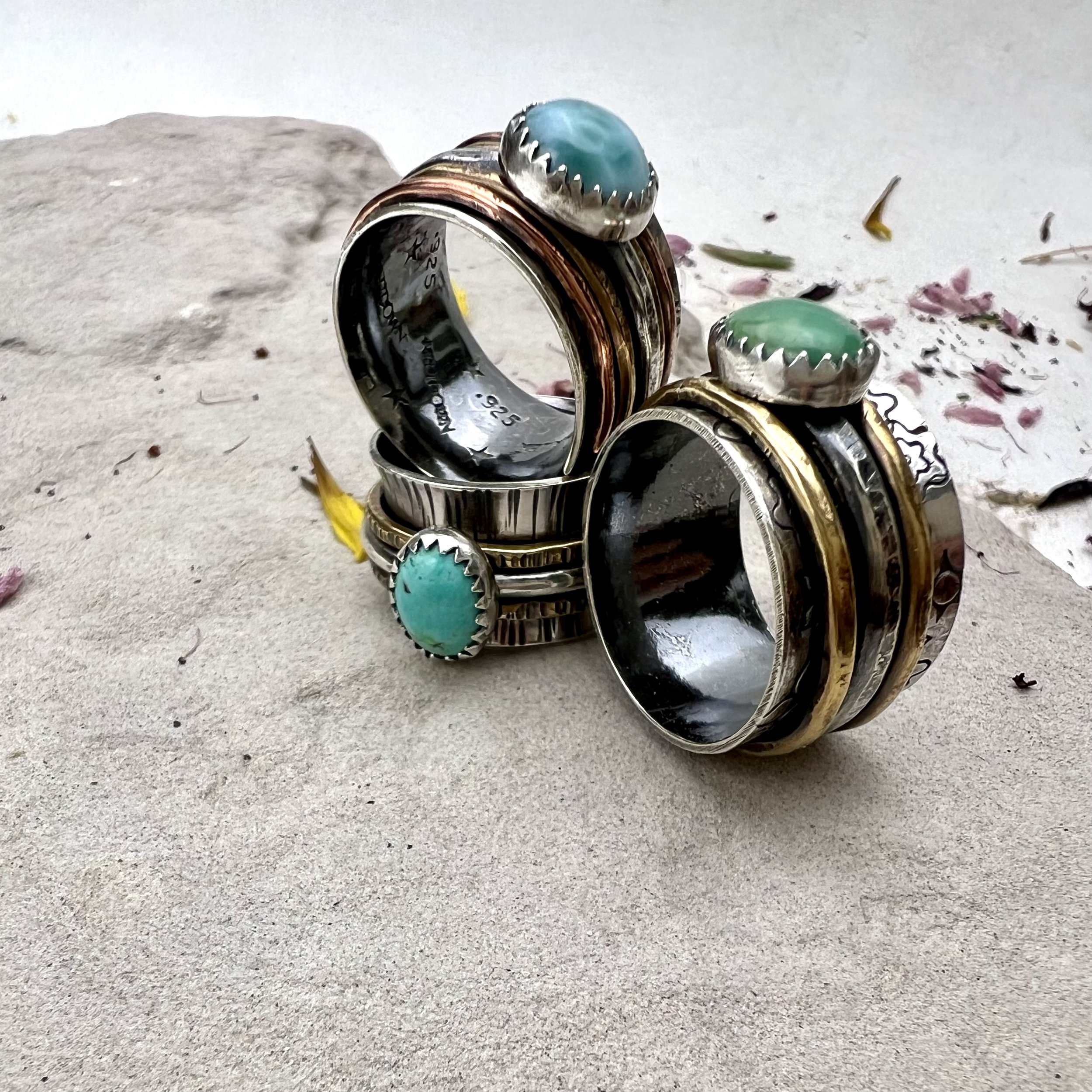 "Make it at Meltdown" Spinner Stone Ring