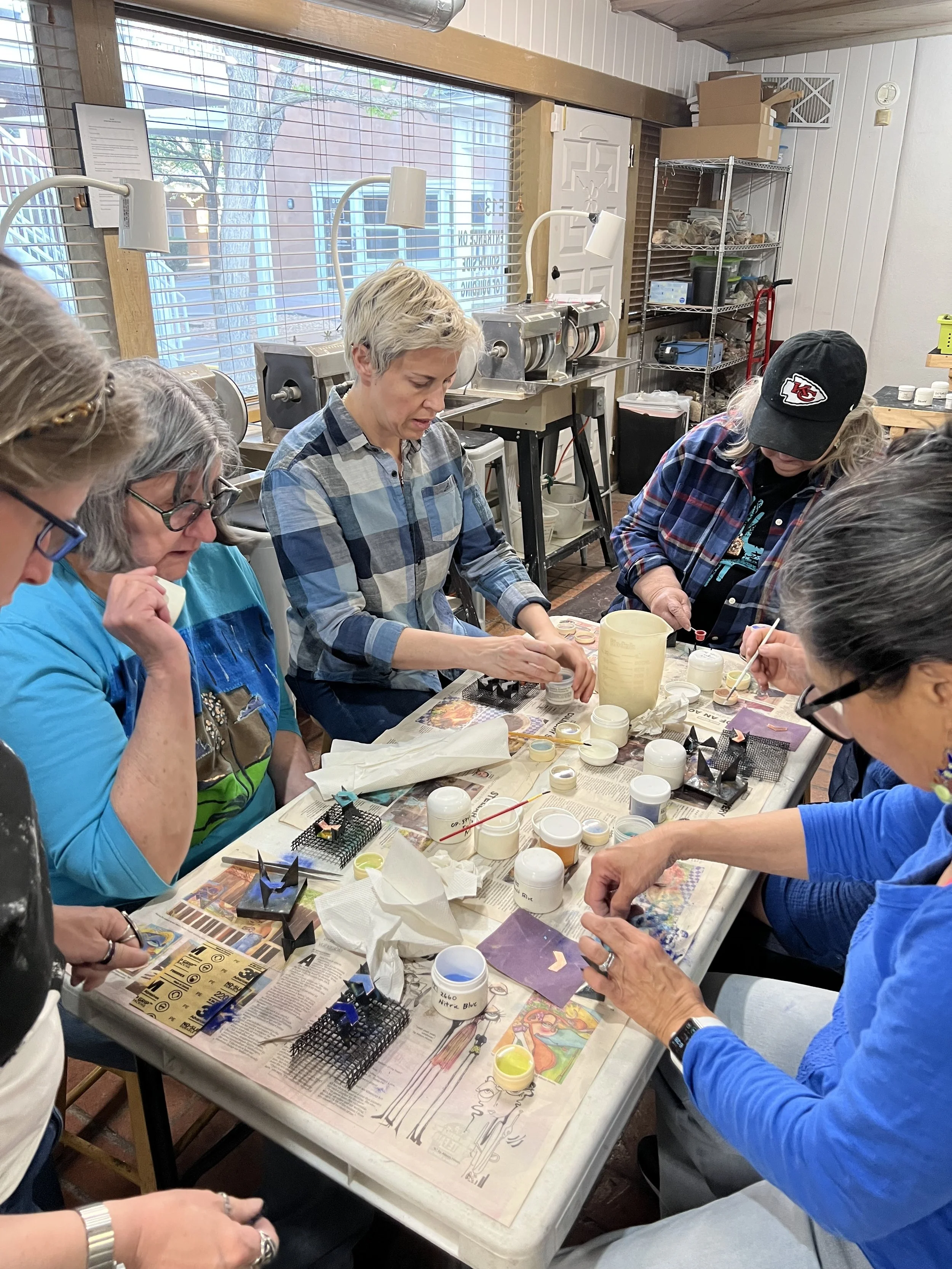 Enamel Chevron Necklace Class Recap: Color, Creativity & Summer Vibes!