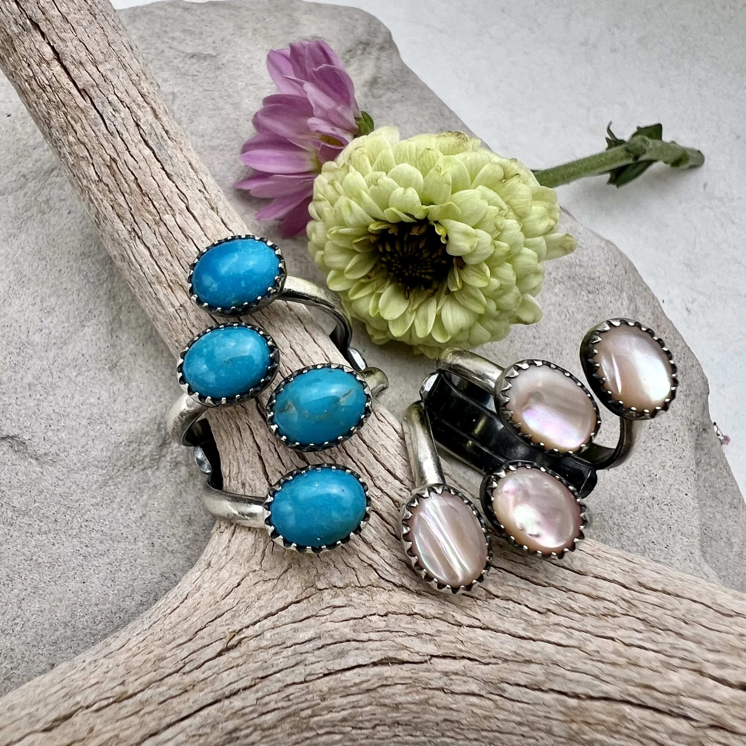 "Make it at Meltdown" Stone Lattice Ring